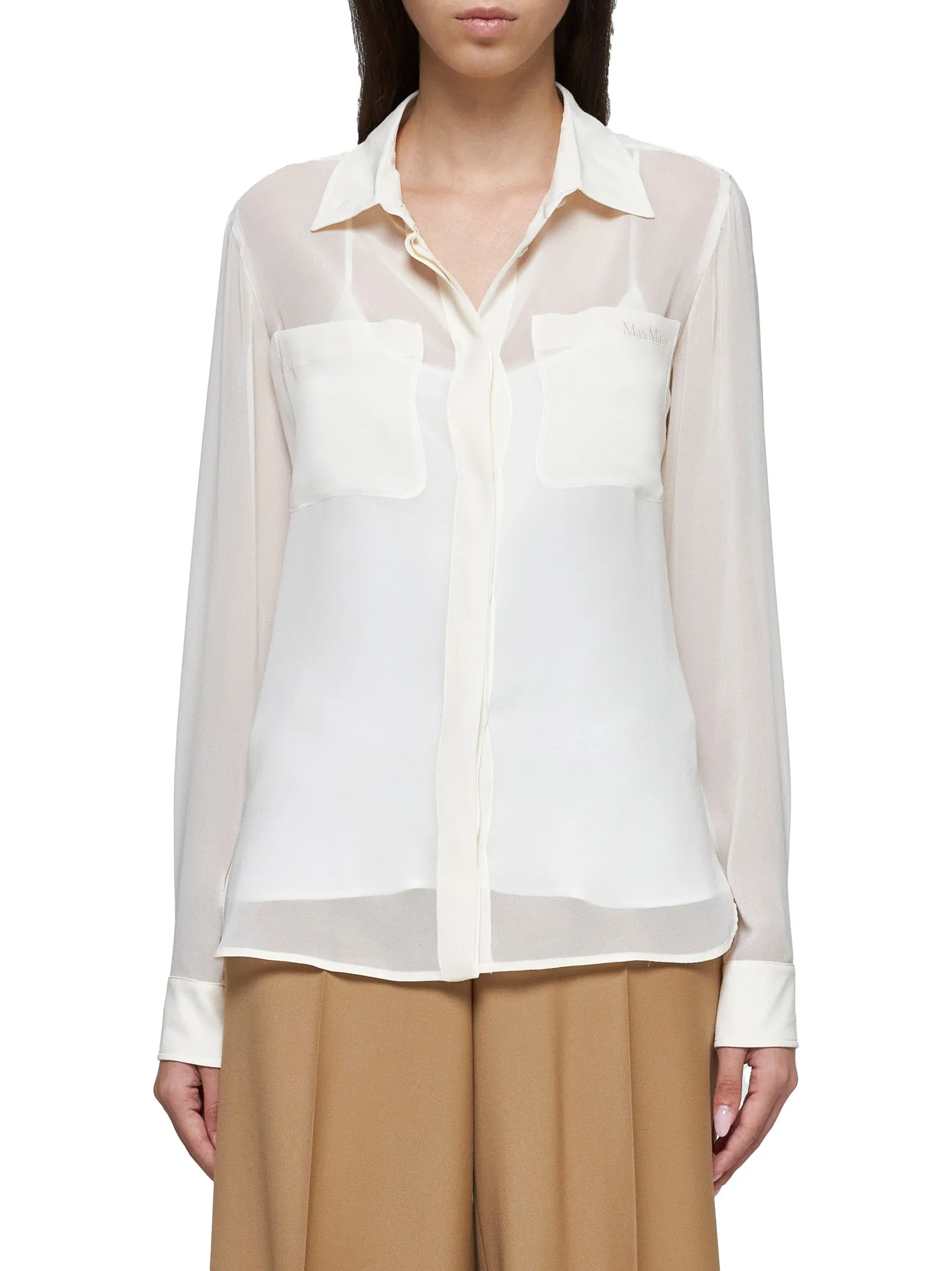 Max Mara Ercole Silk Shirt sold by Lord & Taylor product image thumbnail 3