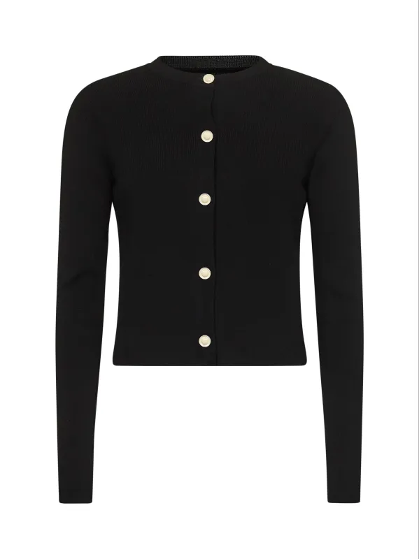 Black Viscose Blend Cardigan sold by Lord & Taylor