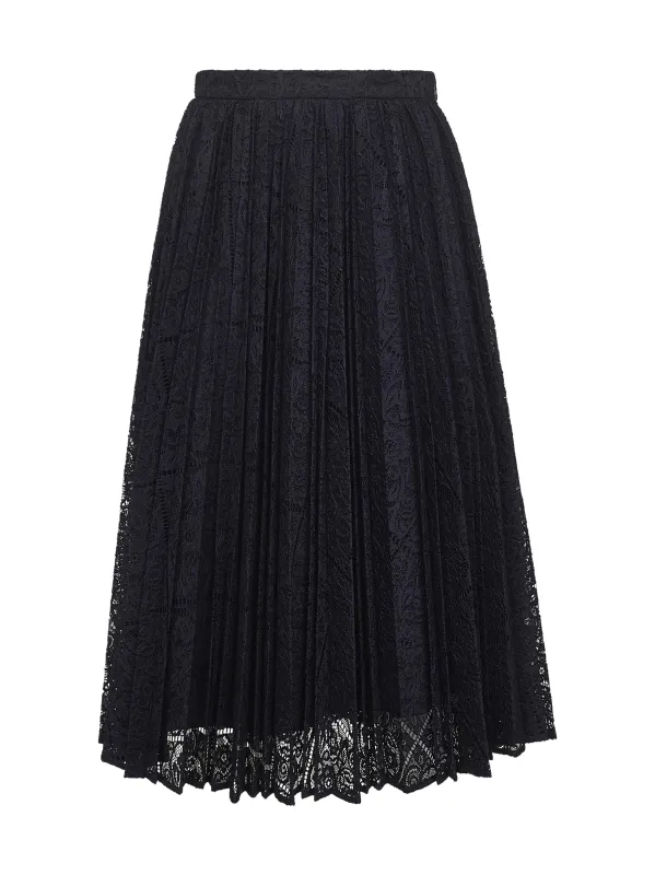 Blue Lace Leandro Pleated Midi Skirt sold by Lord & Taylor