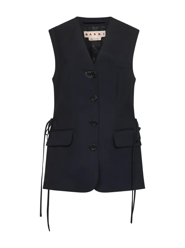 Blue Tropical Wool Vest sold by Lord & Taylor
