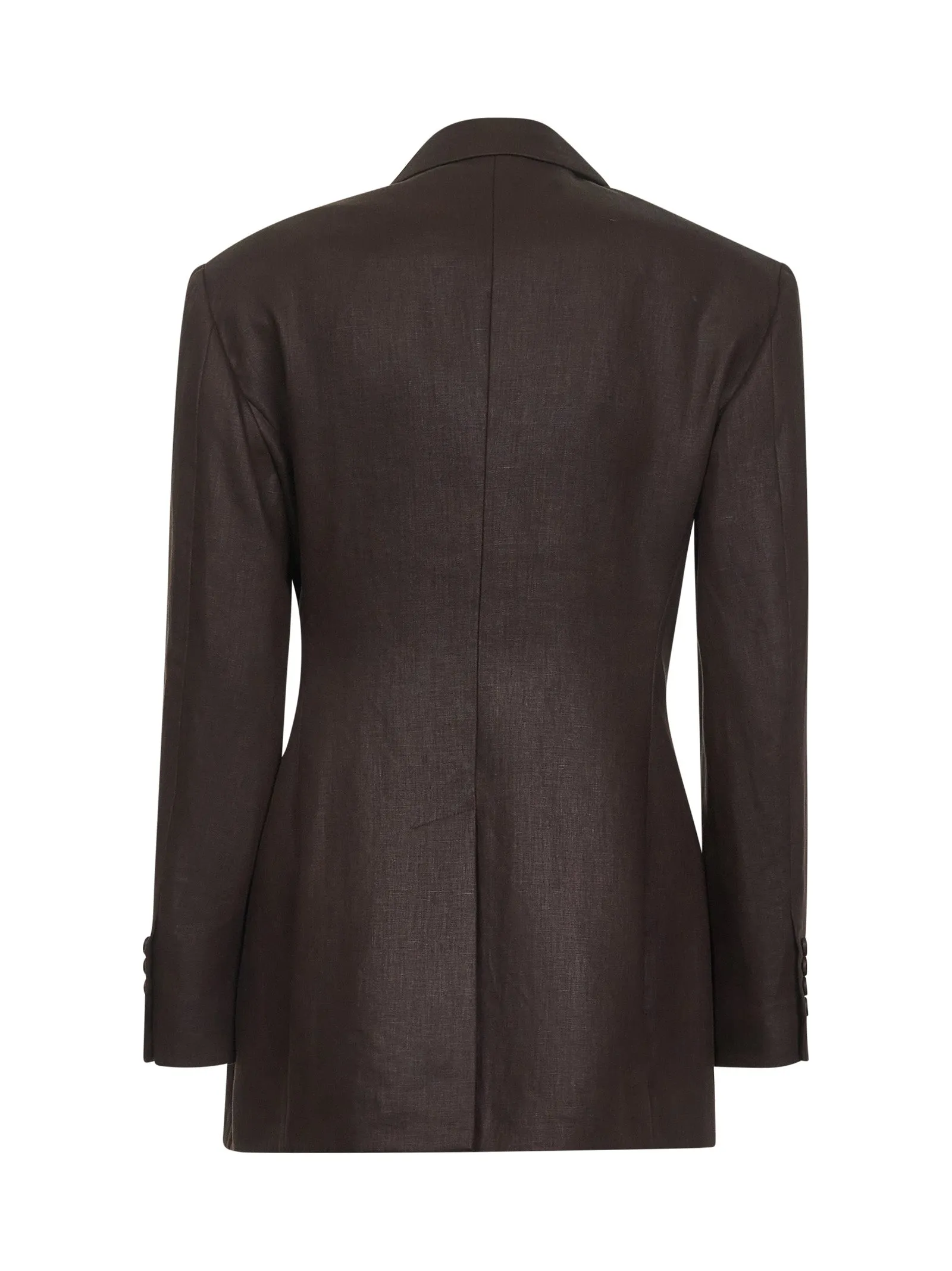 Brown Shiny Linen Twill Blazer sold by Lord & Taylor product image thumbnail 2