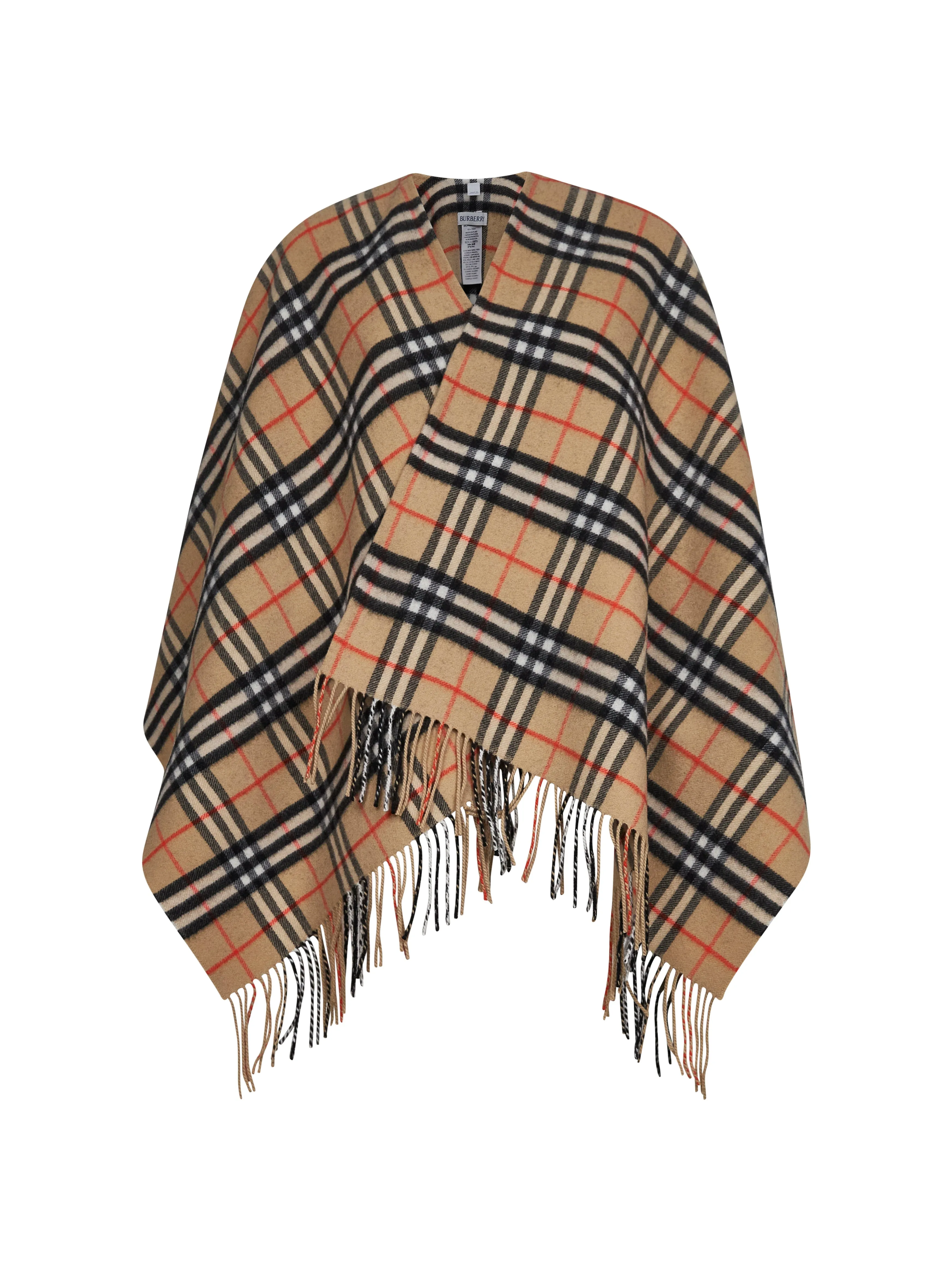 Beige Check Wool and Cashmere Cape sold by Lord & Taylor product image thumbnail 2