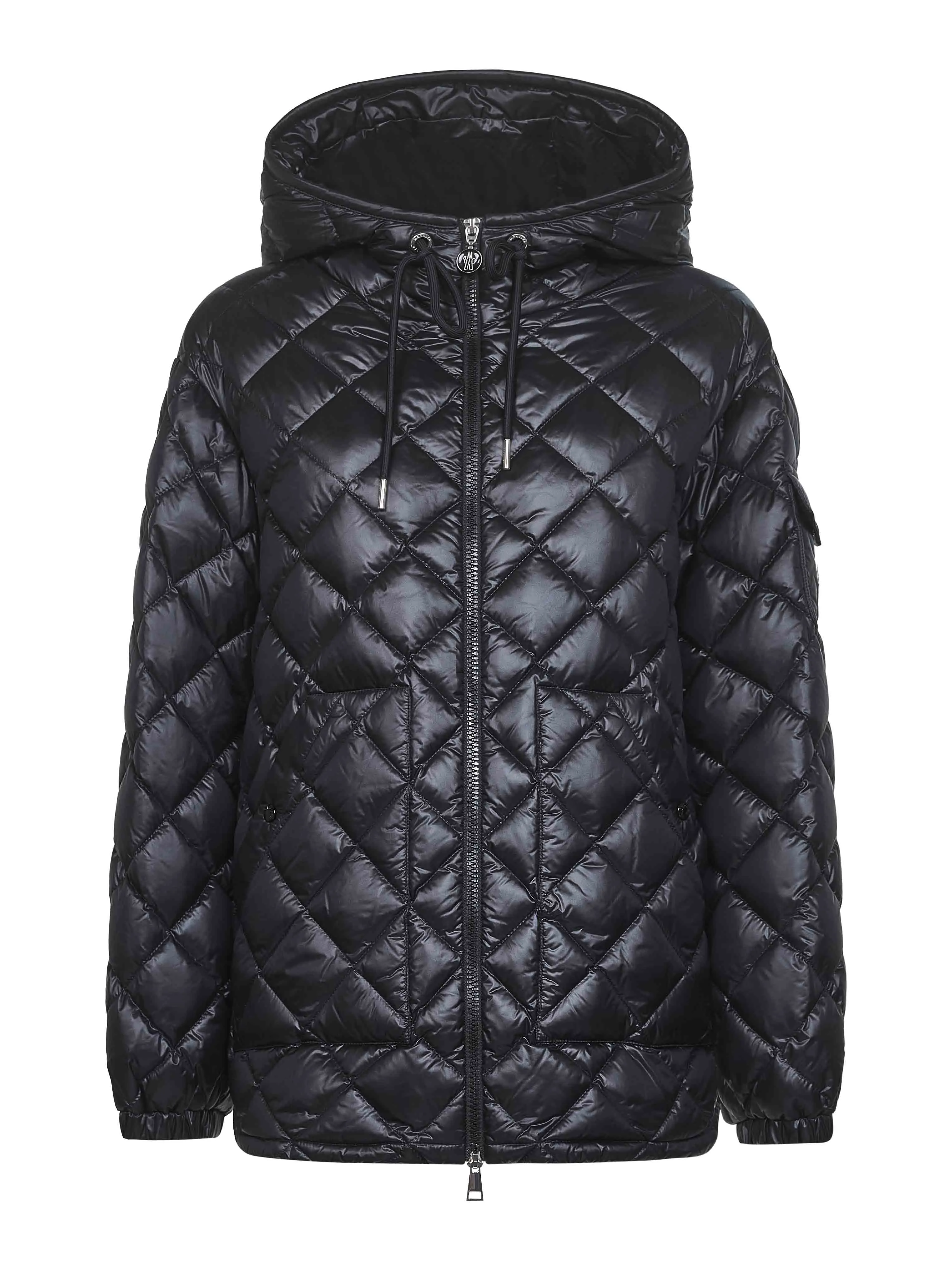 Black Hooded Short Down Jacket sold by Lord & Taylor
