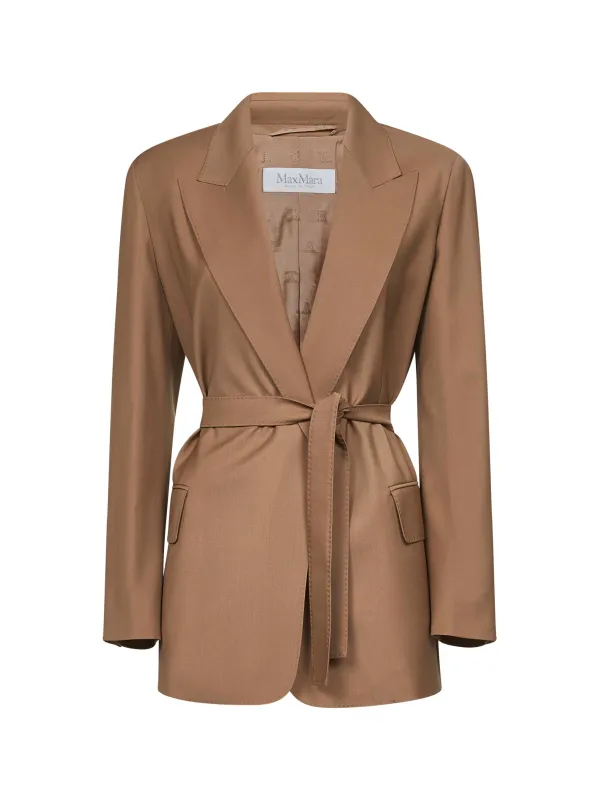Brown Canvas Talento Belted Blazer sold by Lord & Taylor