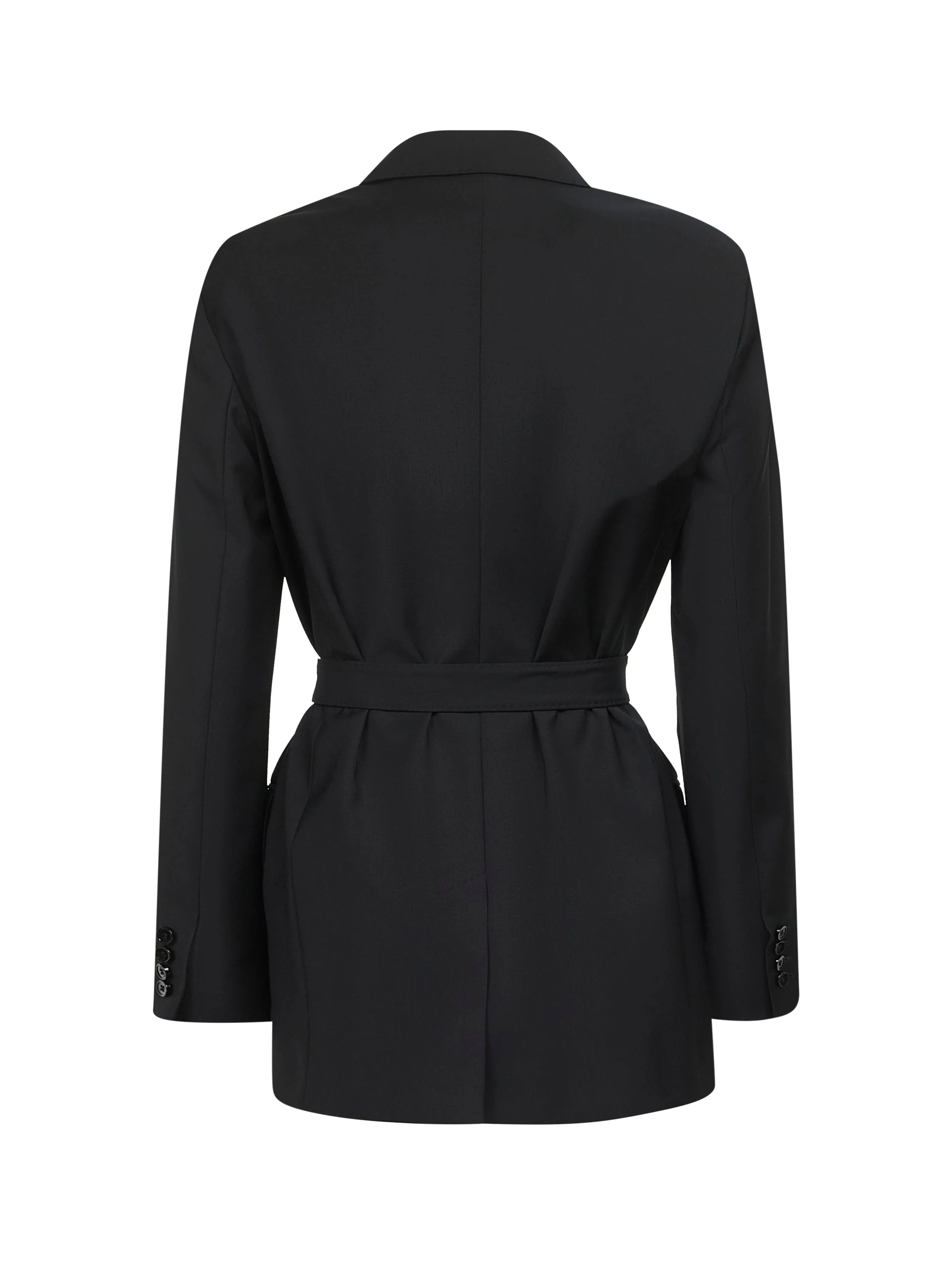 Max Mara Black Canvas Talento Belted Blazer sold by Lord & Taylor product image thumbnail 2