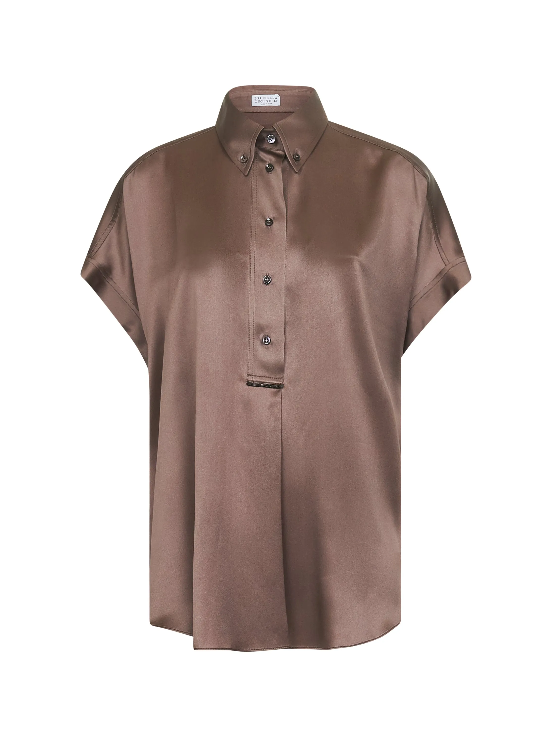 Brown Satin Monili Shirt sold by Lord & Taylor