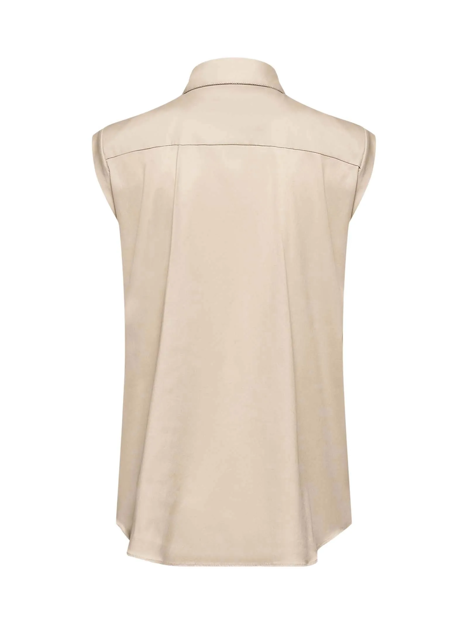 Beige Shiny Trim Poplin Shirt sold by Lord & Taylor product image thumbnail 2