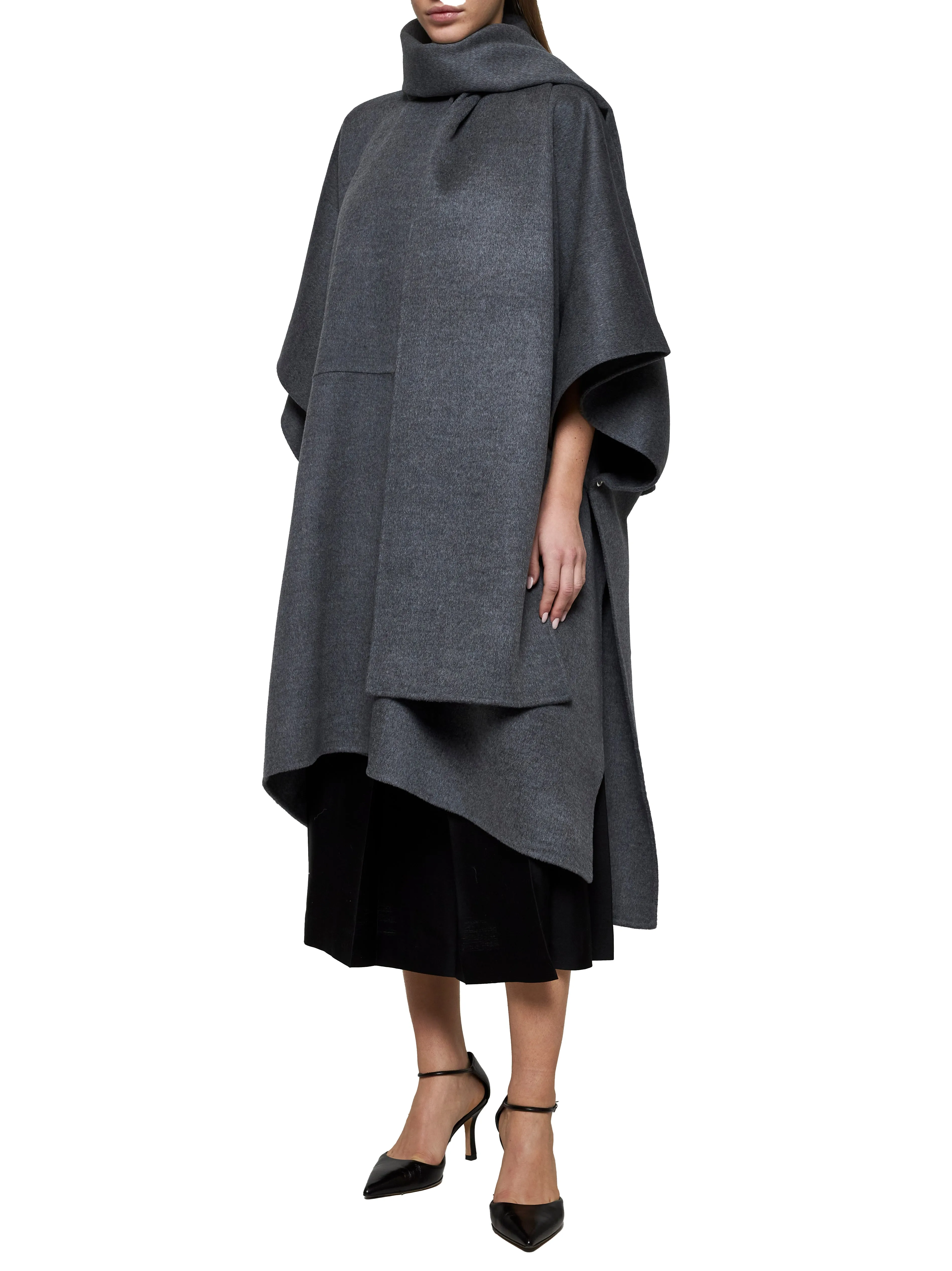 Grey Wool Scarf Coat sold by Lord & Taylor product image thumbnail 2