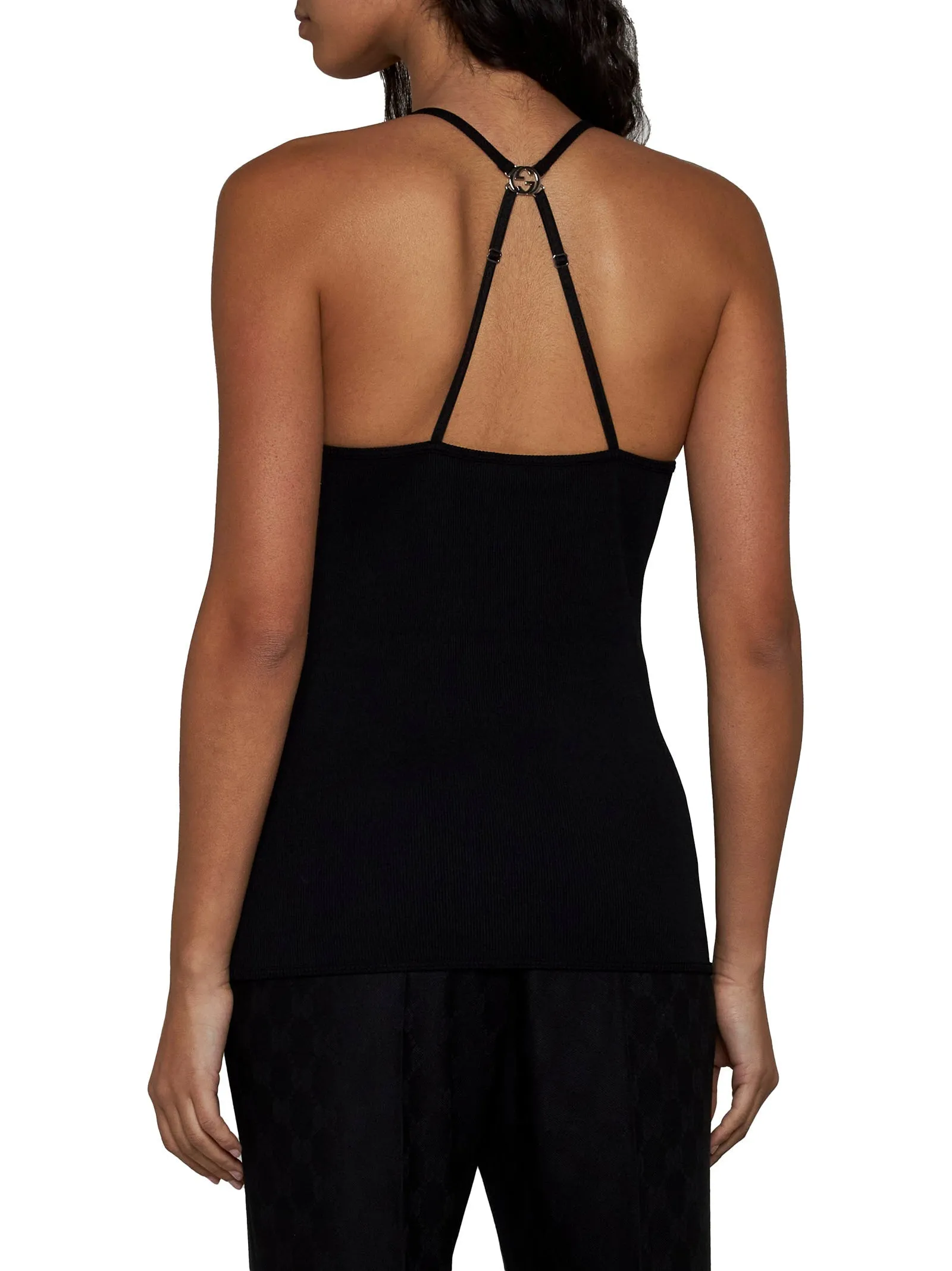 Gucci Logo-Plaque Jersey Top sold by Lord & Taylor product image thumbnail 4