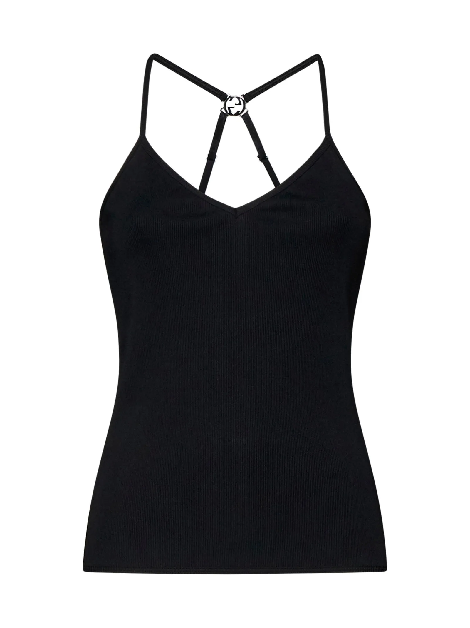 Gucci Logo-Plaque Jersey Top sold by Lord & Taylor