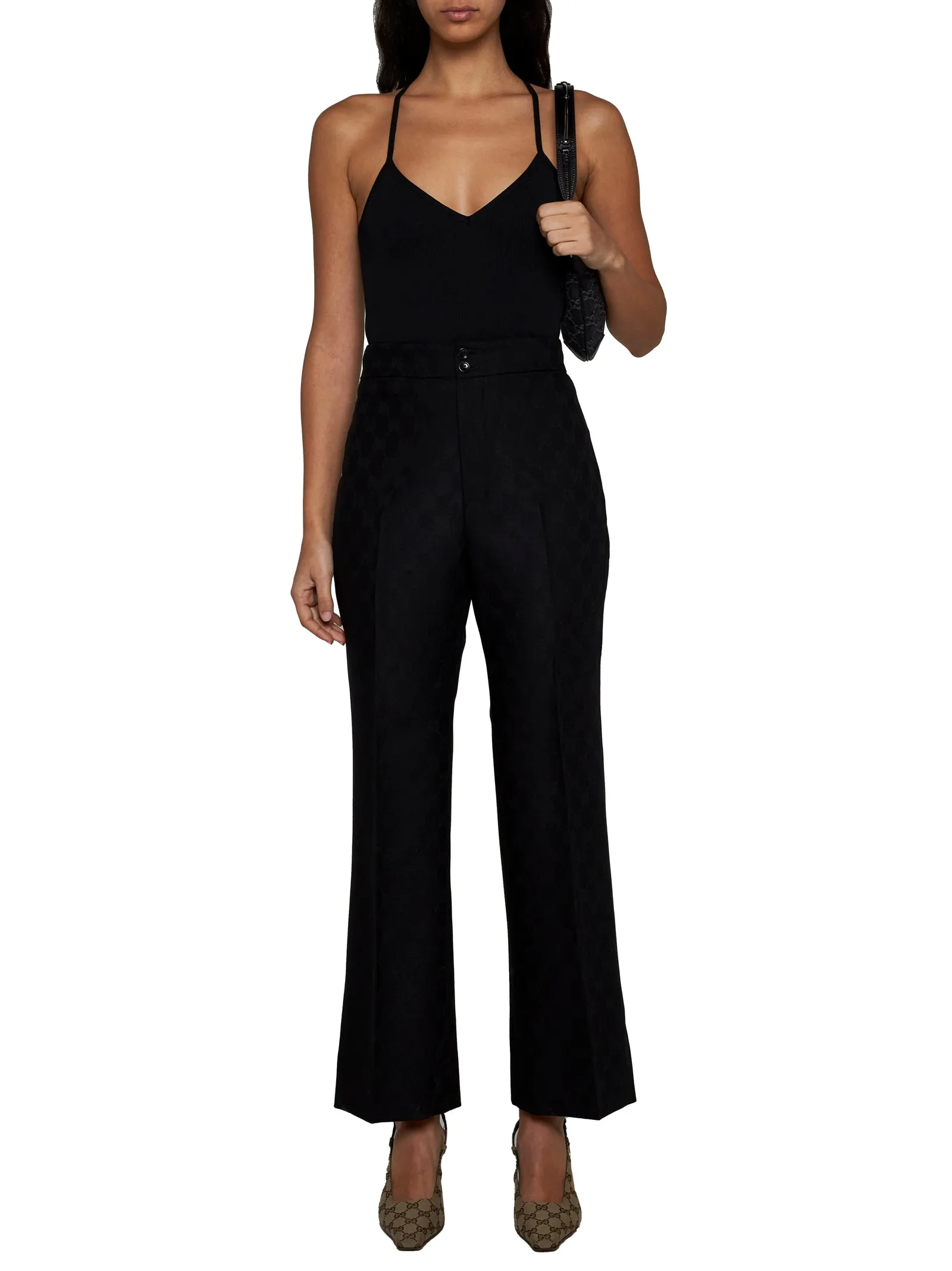 Gucci Logo-Plaque Jersey Top sold by Lord & Taylor product image thumbnail 2