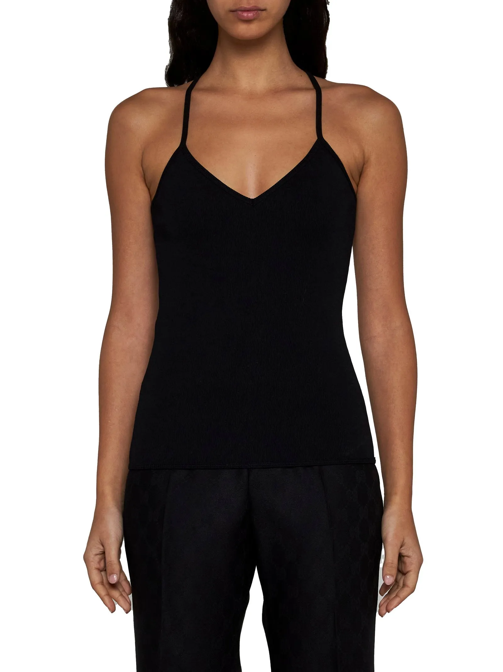 Gucci Logo-Plaque Jersey Top sold by Lord & Taylor product image thumbnail 3