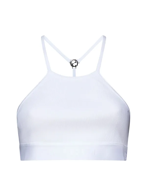 Gucci Logo-Plaque Jersey Crop Top sold by Lord & Taylor