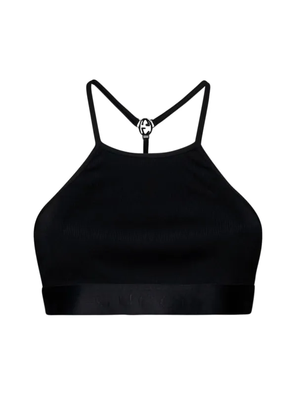 Gucci Logo-Plaque Jersey Crop Top sold by Lord & Taylor