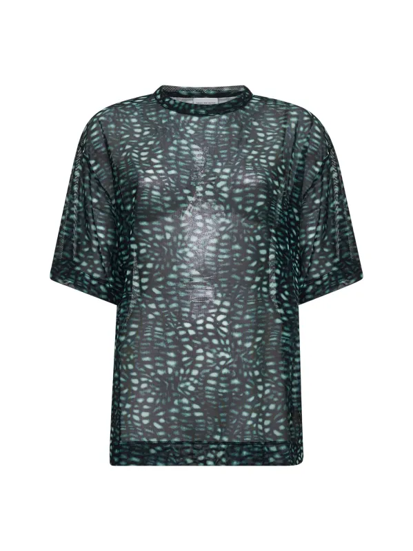 Green Mesh Printed T-Shirt sold by Lord & Taylor