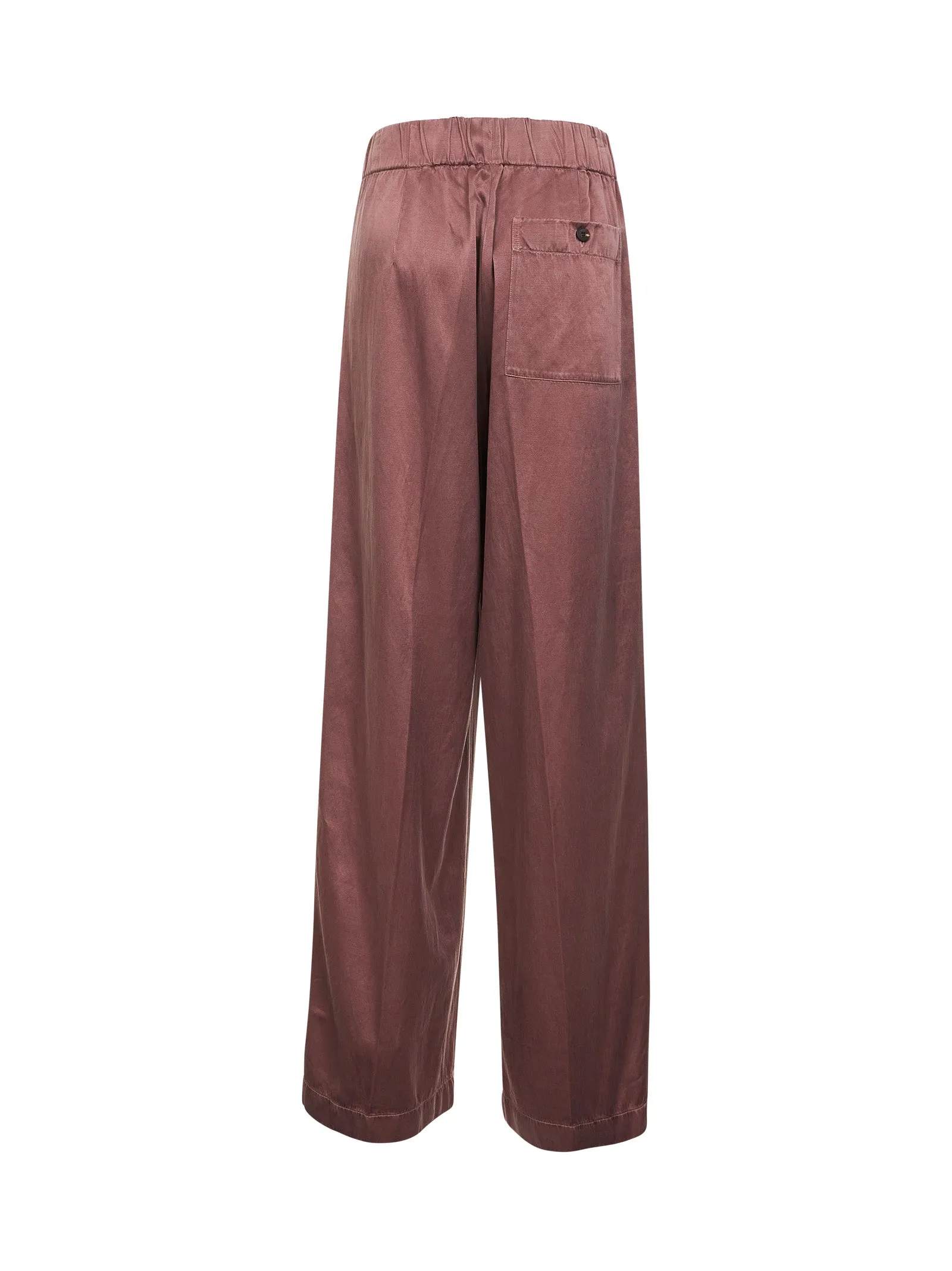 Brown Cupro Cotton Blend Wide-Leg Trousers sold by Lord & Taylor product image thumbnail 2