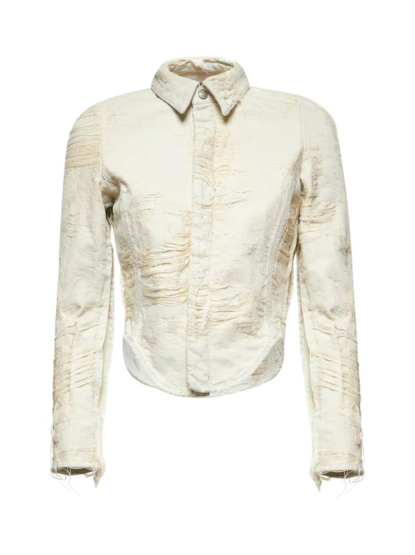 White Jacquard Denim De-Madeline-Fsg Shirt sold by Lord & Taylor