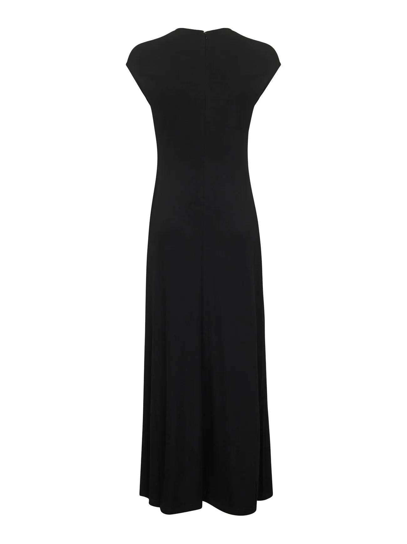 Black Fluid Stretch Jersey Long Dress sold by Lord & Taylor product image thumbnail 3