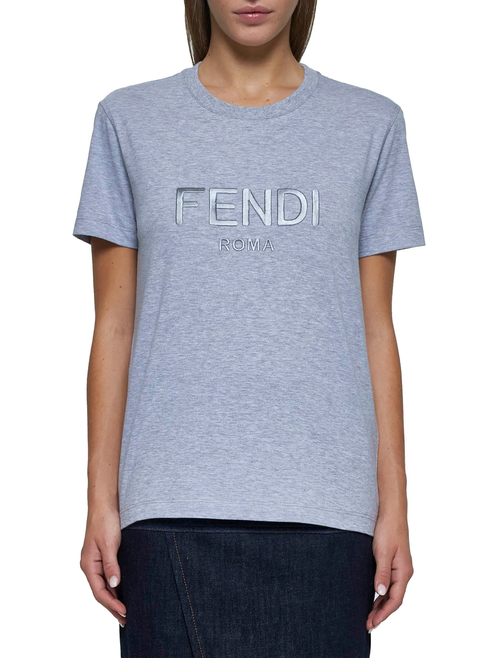 Fendi Logo Cotton T-Shirt sold by Lord & Taylor product image thumbnail 2