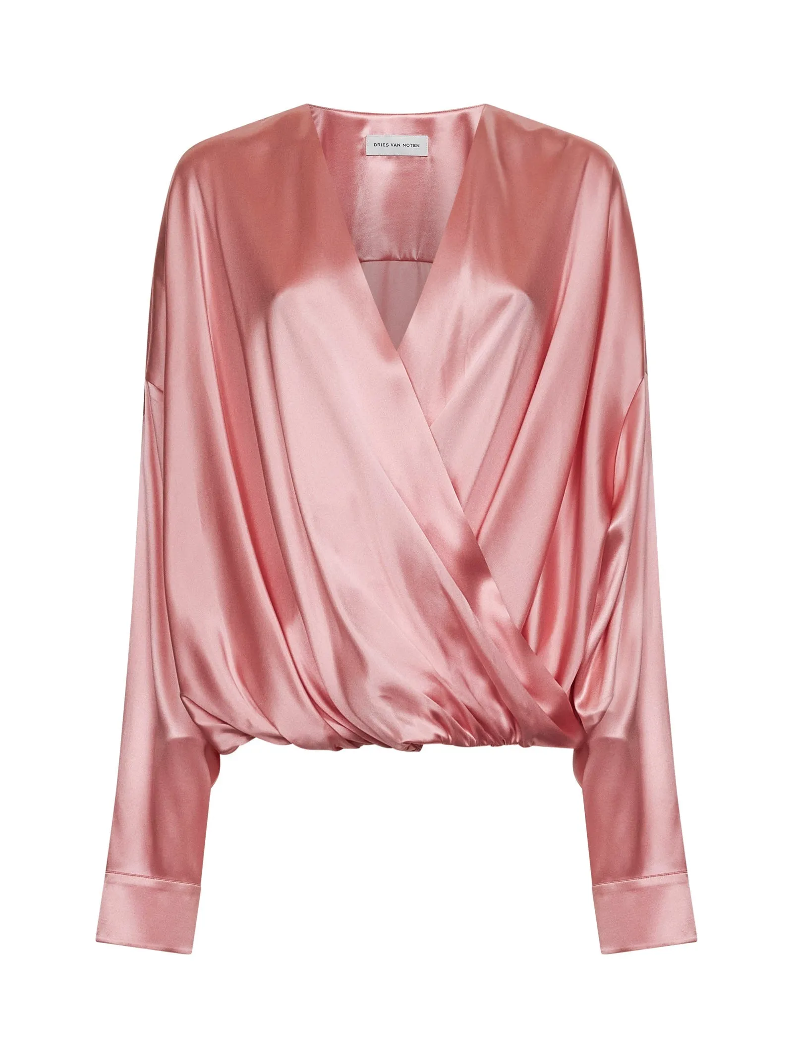 Pink Stretch Silk Draped Blouse sold by Lord & Taylor