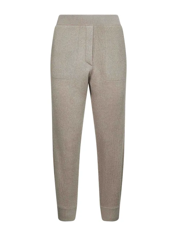 Beige Sparkling Knit Trousers sold by Lord & Taylor