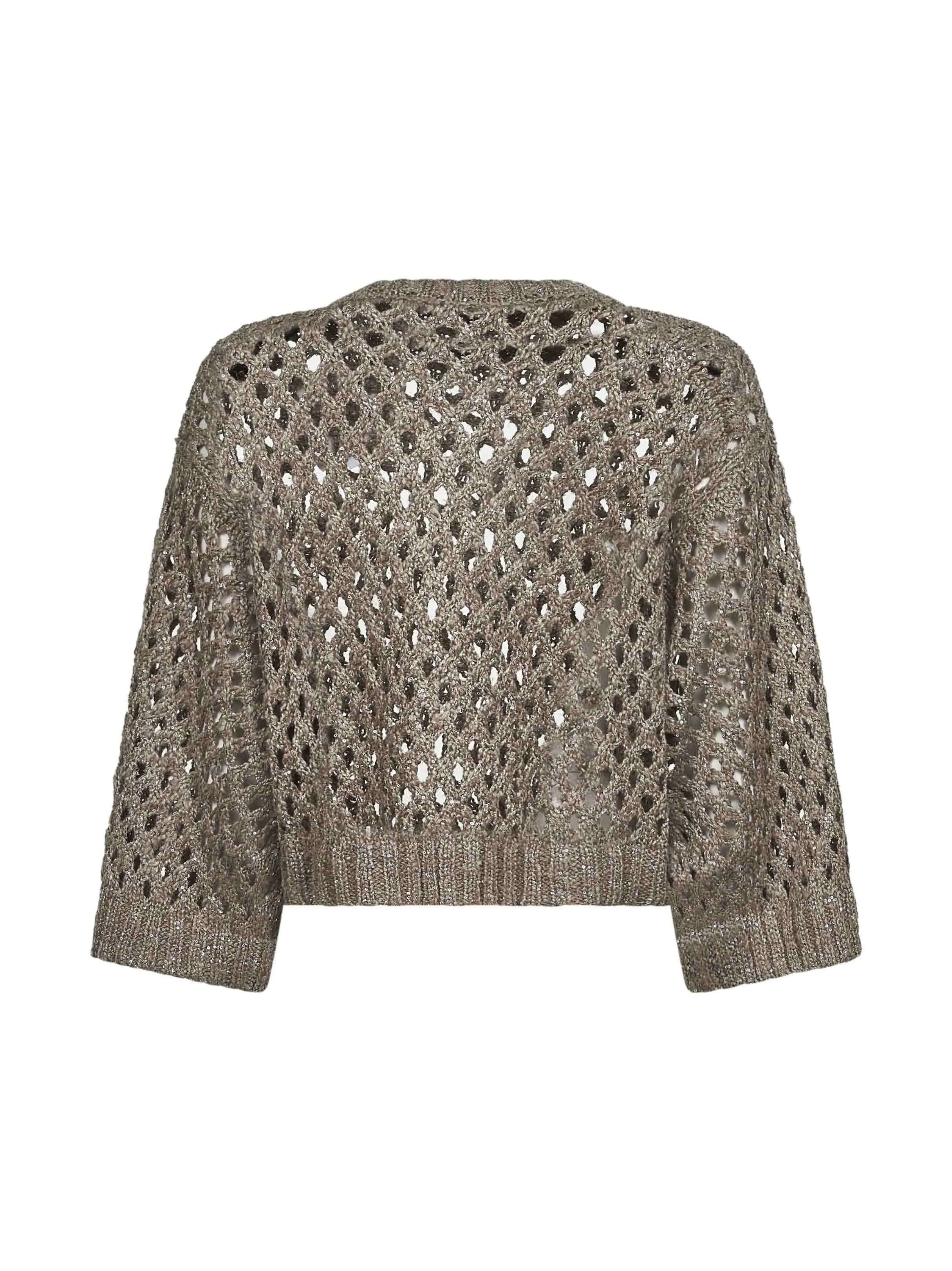 Gold Silk and Linen Dazzling Net Sweater sold by Lord & Taylor product image thumbnail 2