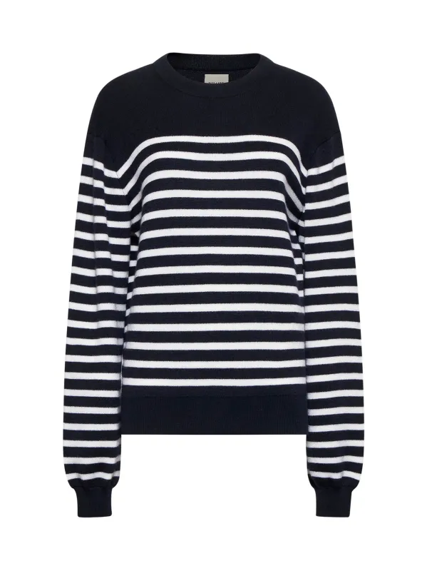 Striped Cashmere Viola Sweater made by KHAITE