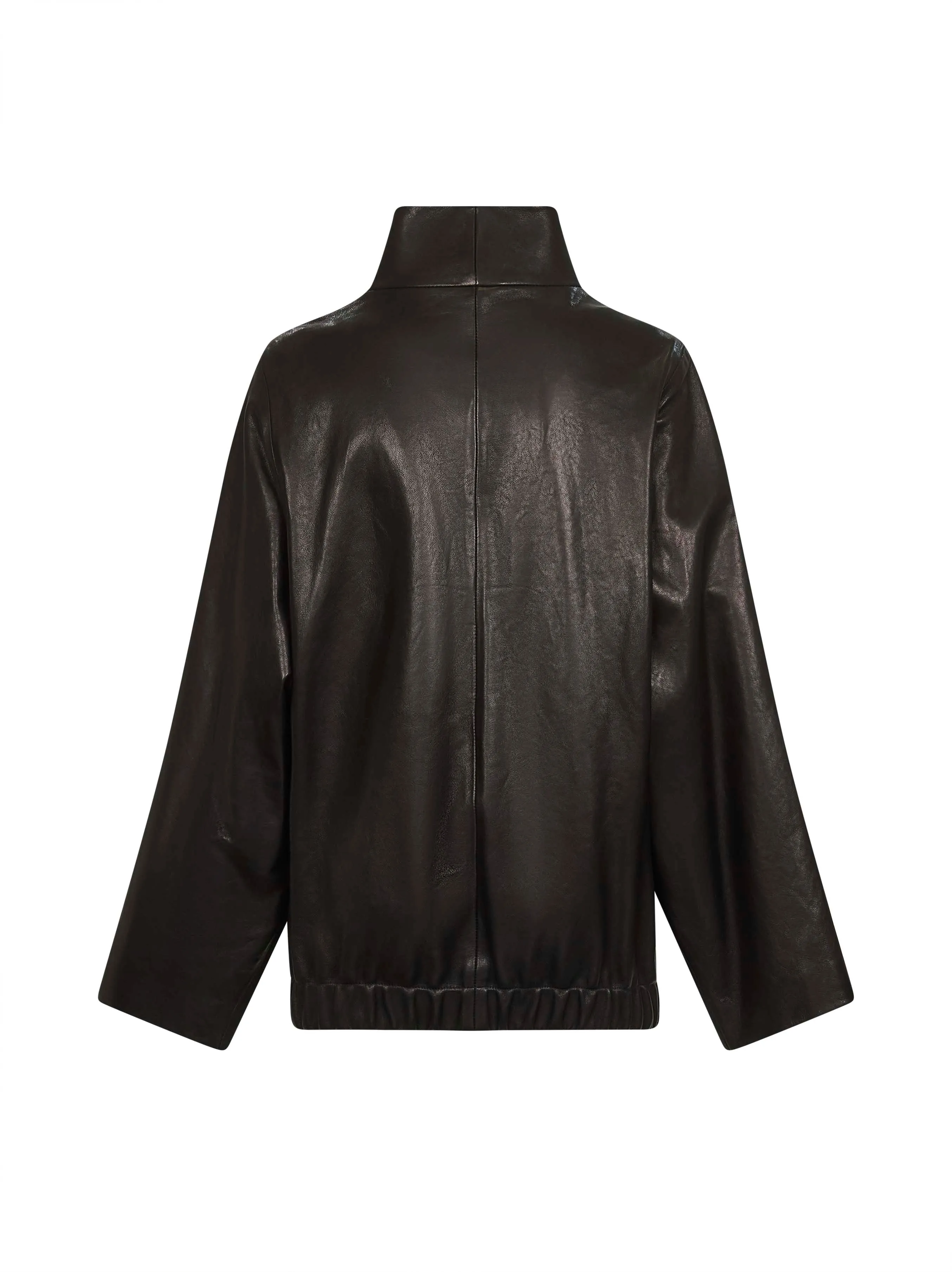 Black Nappa Leather Garret Jacket sold by Lord & Taylor product image thumbnail 2