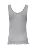 Grey Ribbed Jersey Embroidered Tank Top sold by Lord & Taylor