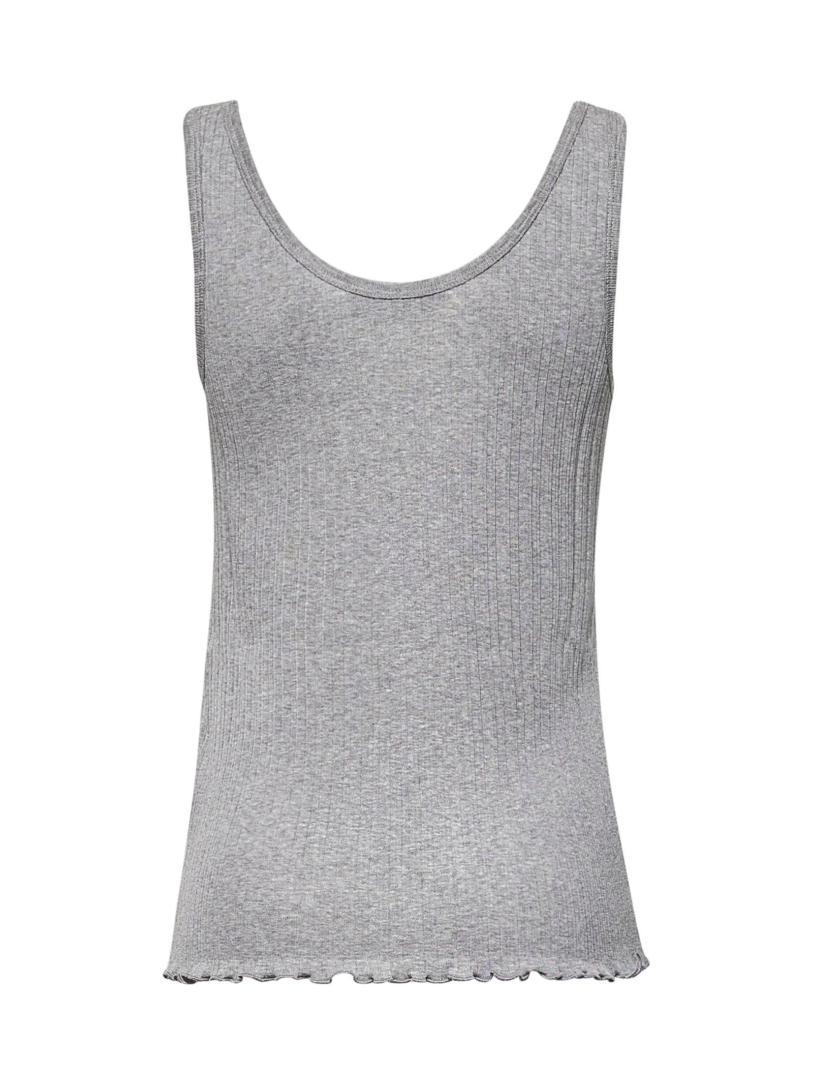 Grey Ribbed Jersey Embroidered Tank Top sold by Lord & Taylor product image thumbnail 2