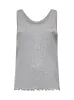 Grey Ribbed Jersey Embroidered Tank Top sold by Lord & Taylor