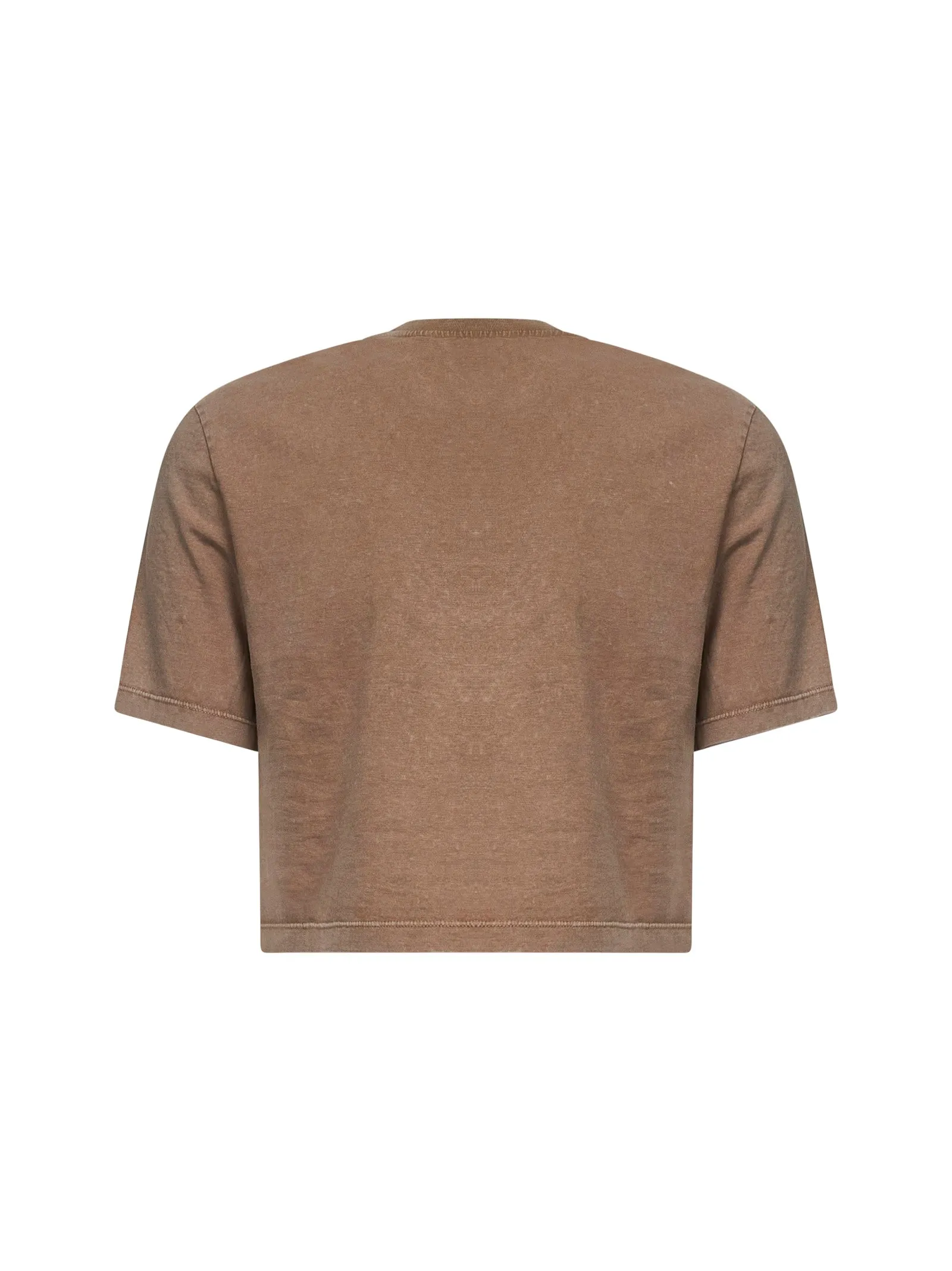 Beige Cotton Logo Crop T-Shirt sold by Lord & Taylor product image thumbnail 2