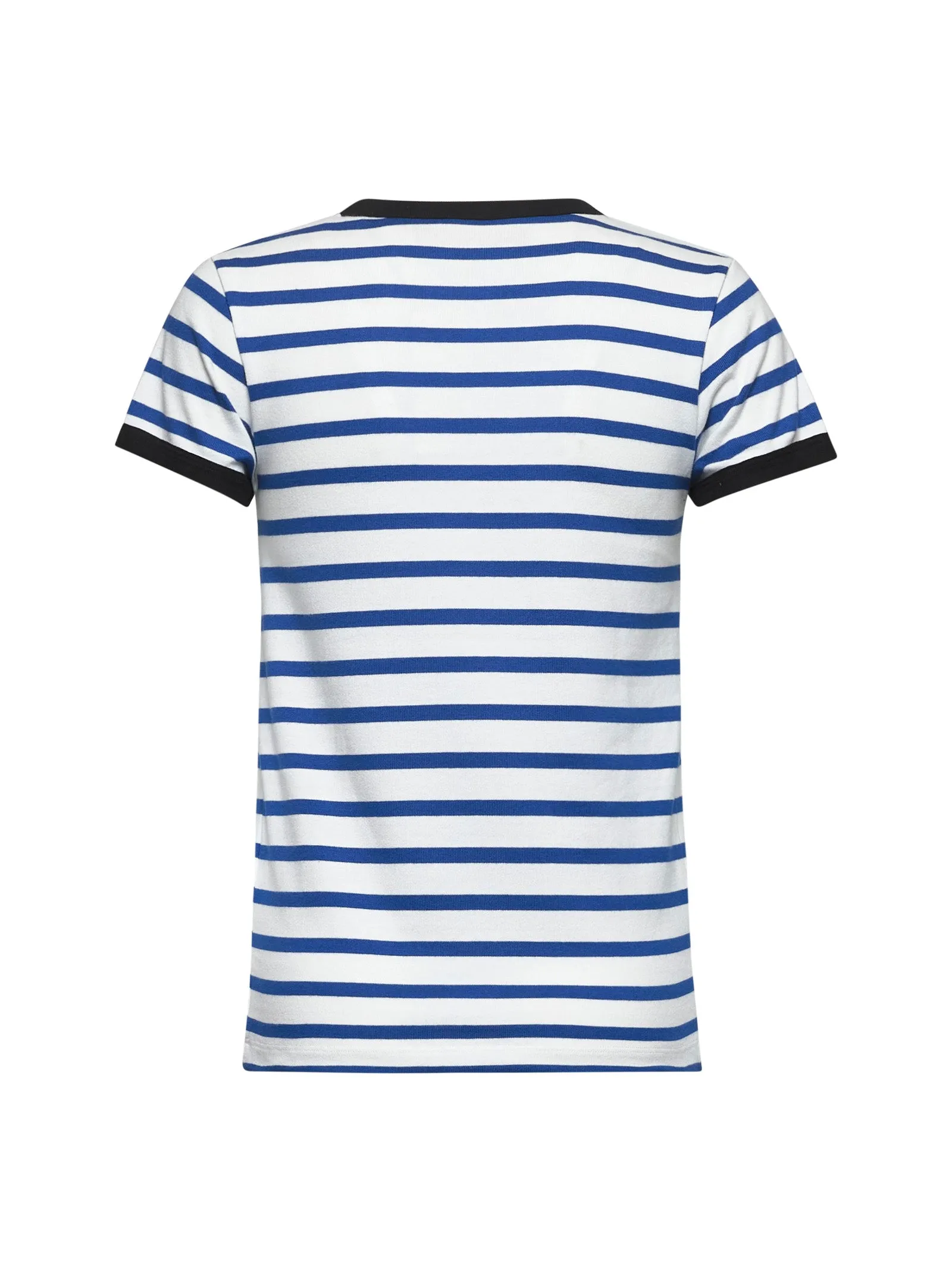 Ivory Striped Jersey Embroidered T-Shirt sold by Lord & Taylor product image thumbnail 2