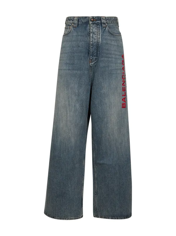 Light Blue Baggy Denim Jeans made by Balenciaga