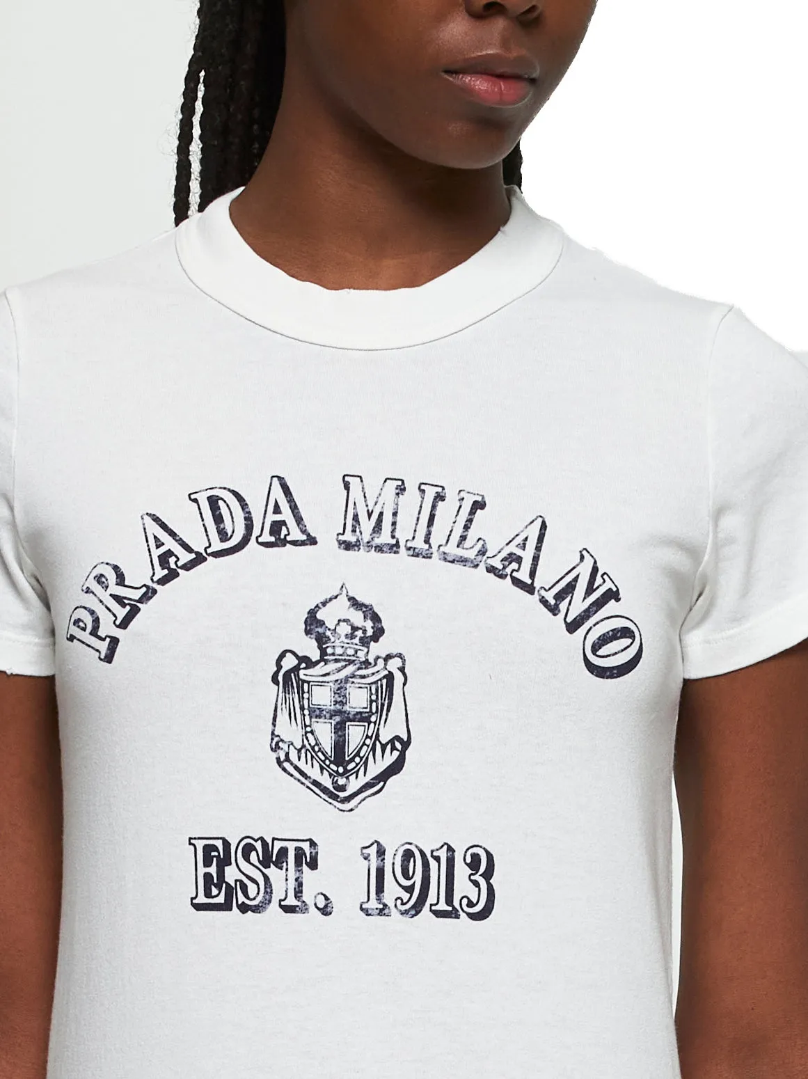 White Printed Jersey T-Shirt sold by Lord & Taylor product image thumbnail 4