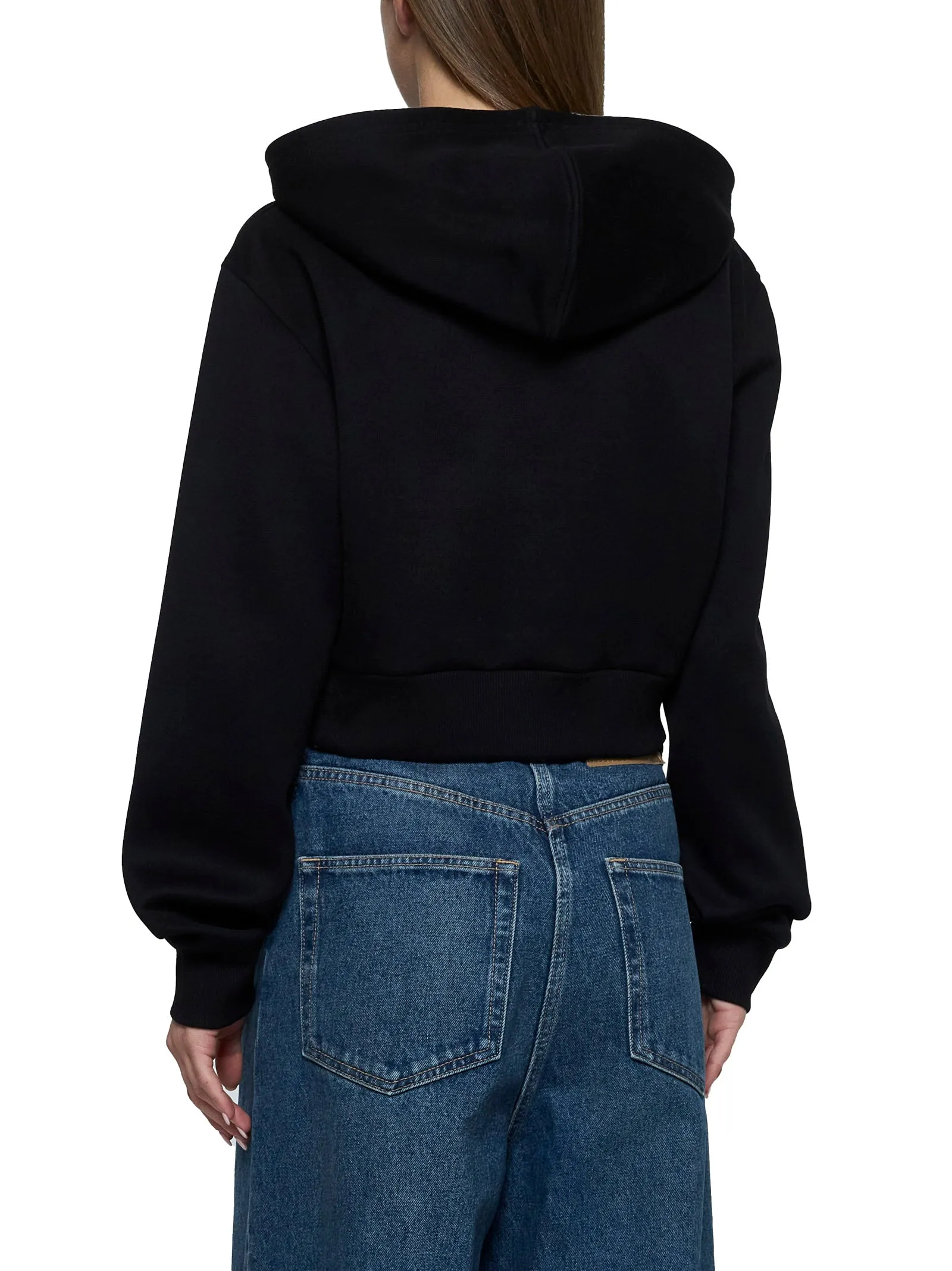 Prada Cotton Cropped Hoodie sold by Lord & Taylor product image thumbnail 3