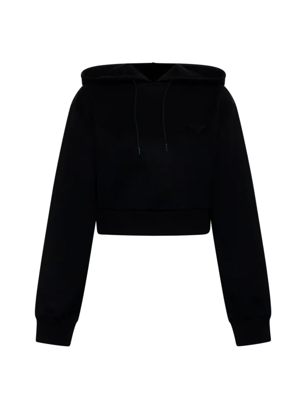 Prada Cotton Cropped Hoodie sold by Lord & Taylor