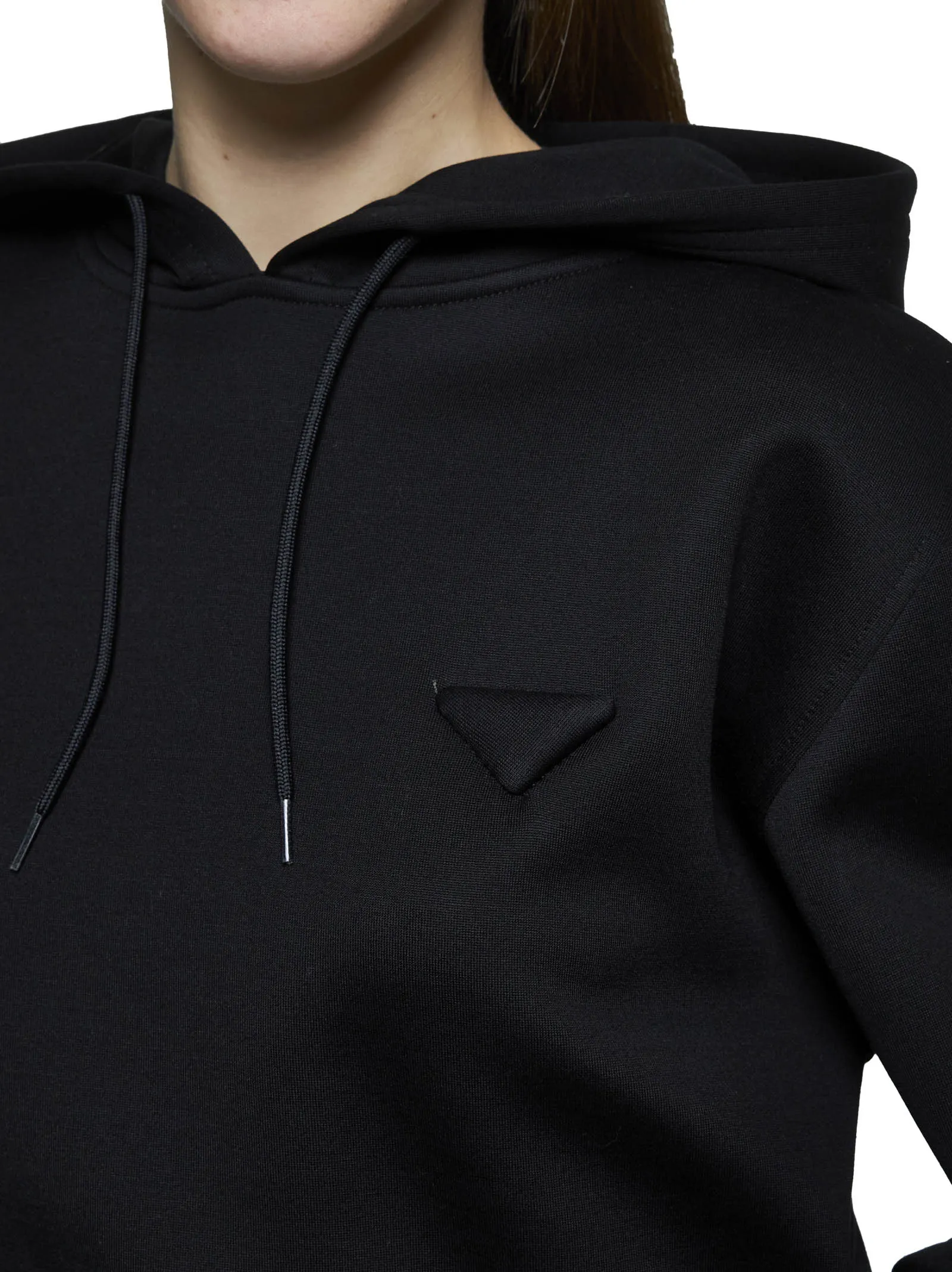 Prada Cotton Cropped Hoodie sold by Lord & Taylor product image thumbnail 4