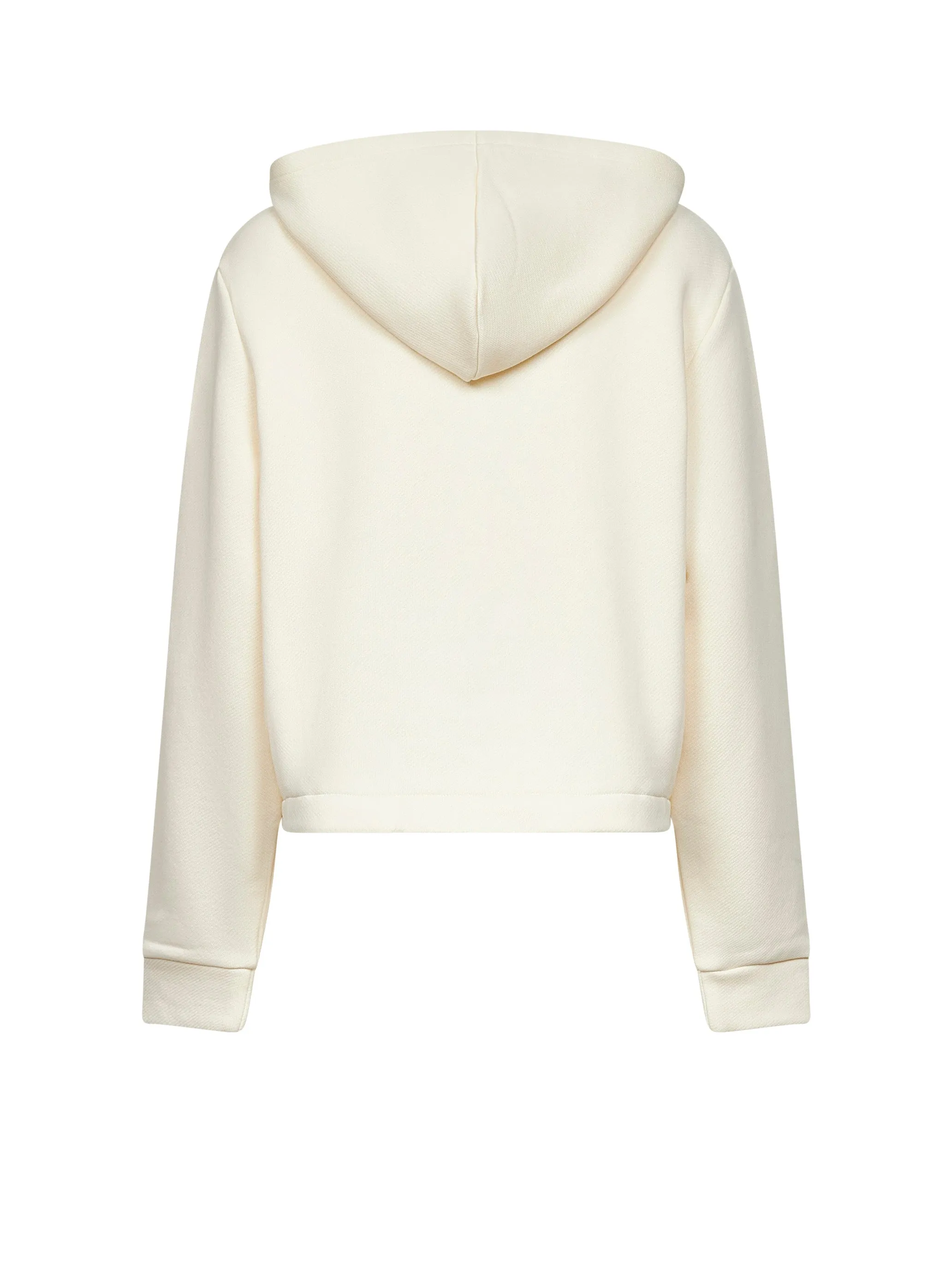 Ivory Zip-Up Hoodie with Knit Details sold by Lord & Taylor product image thumbnail 2