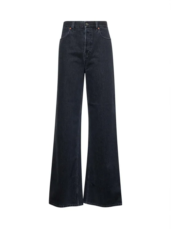 Black Wide Leg Denim Jeans sold by Lord & Taylor