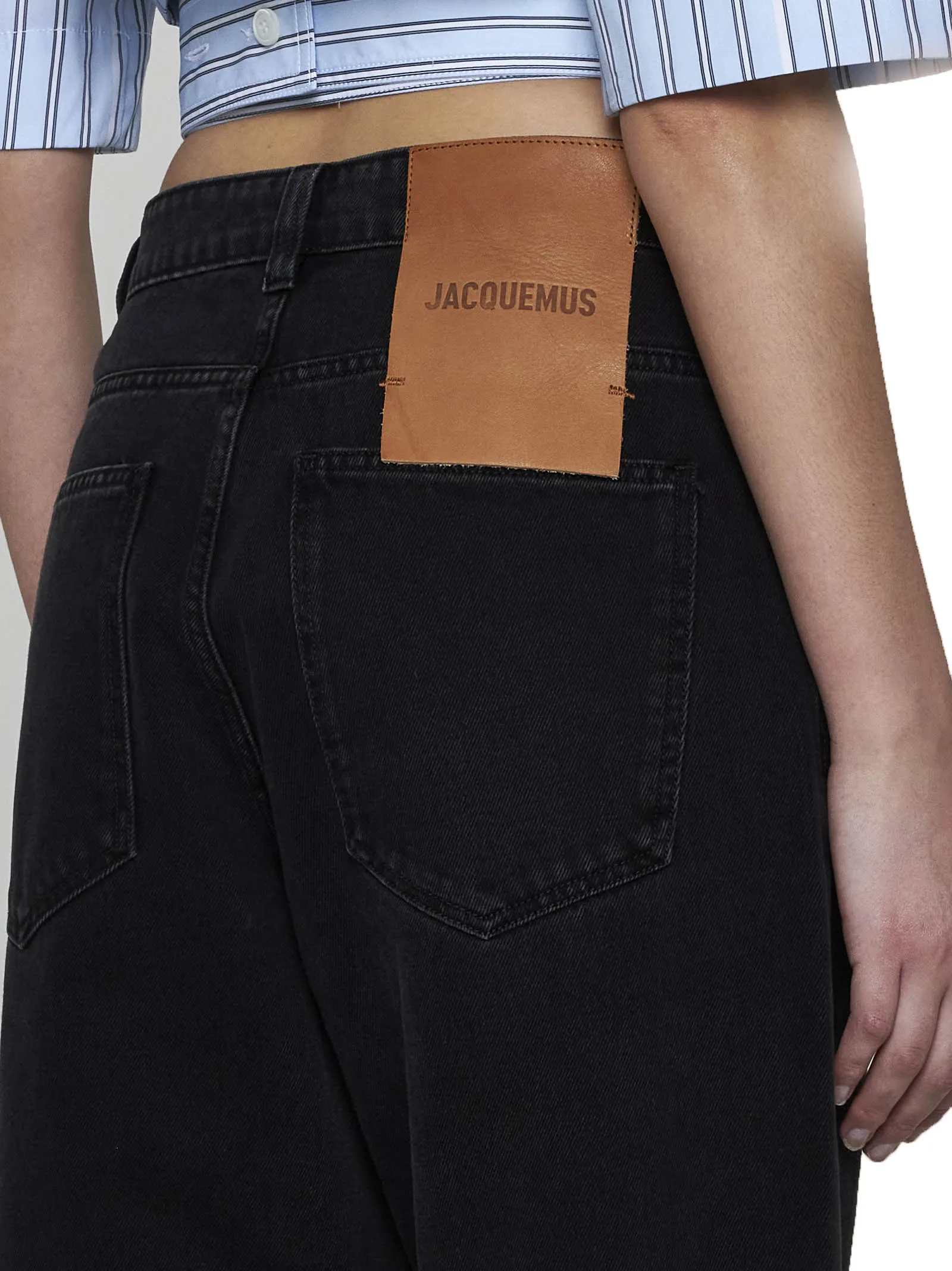 Jacquemus Black Wide de-Nîmes Jeans sold by Lord & Taylor product image thumbnail 5