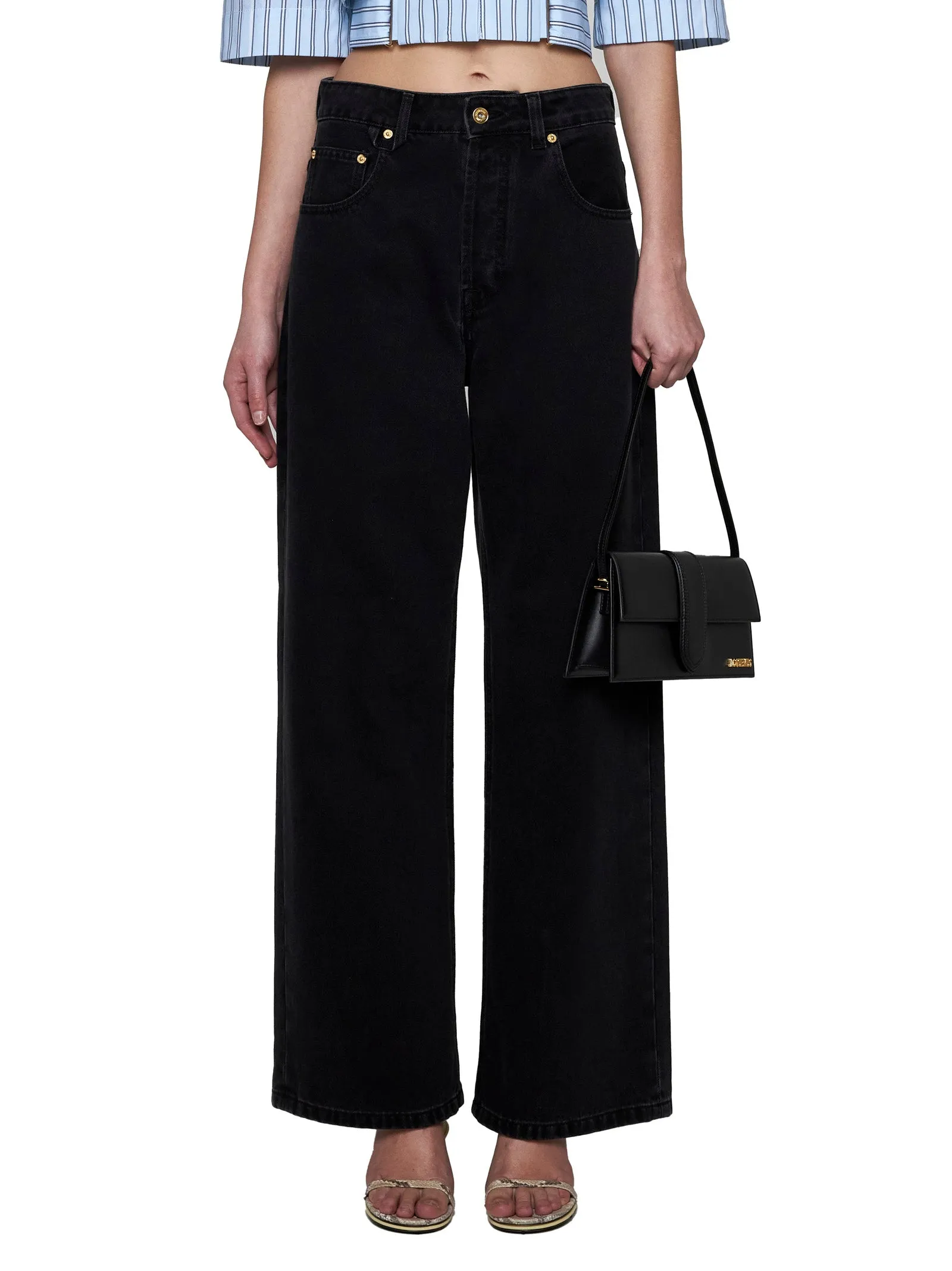 Jacquemus Black Wide de-Nîmes Jeans sold by Lord & Taylor product image thumbnail 3