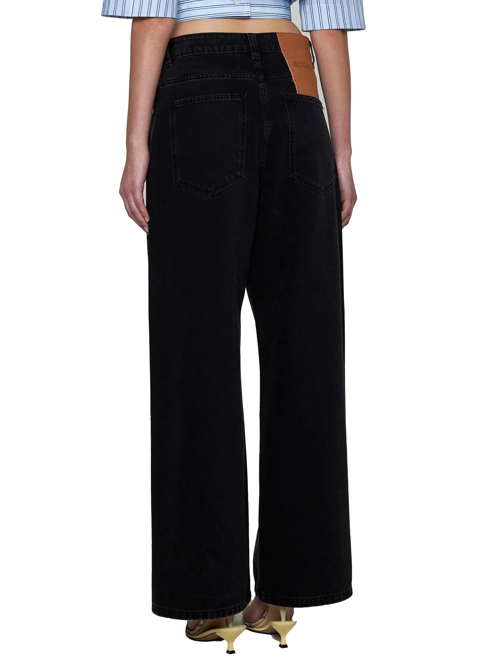 Jacquemus Black Wide de-Nîmes Jeans sold by Lord & Taylor product image thumbnail 4