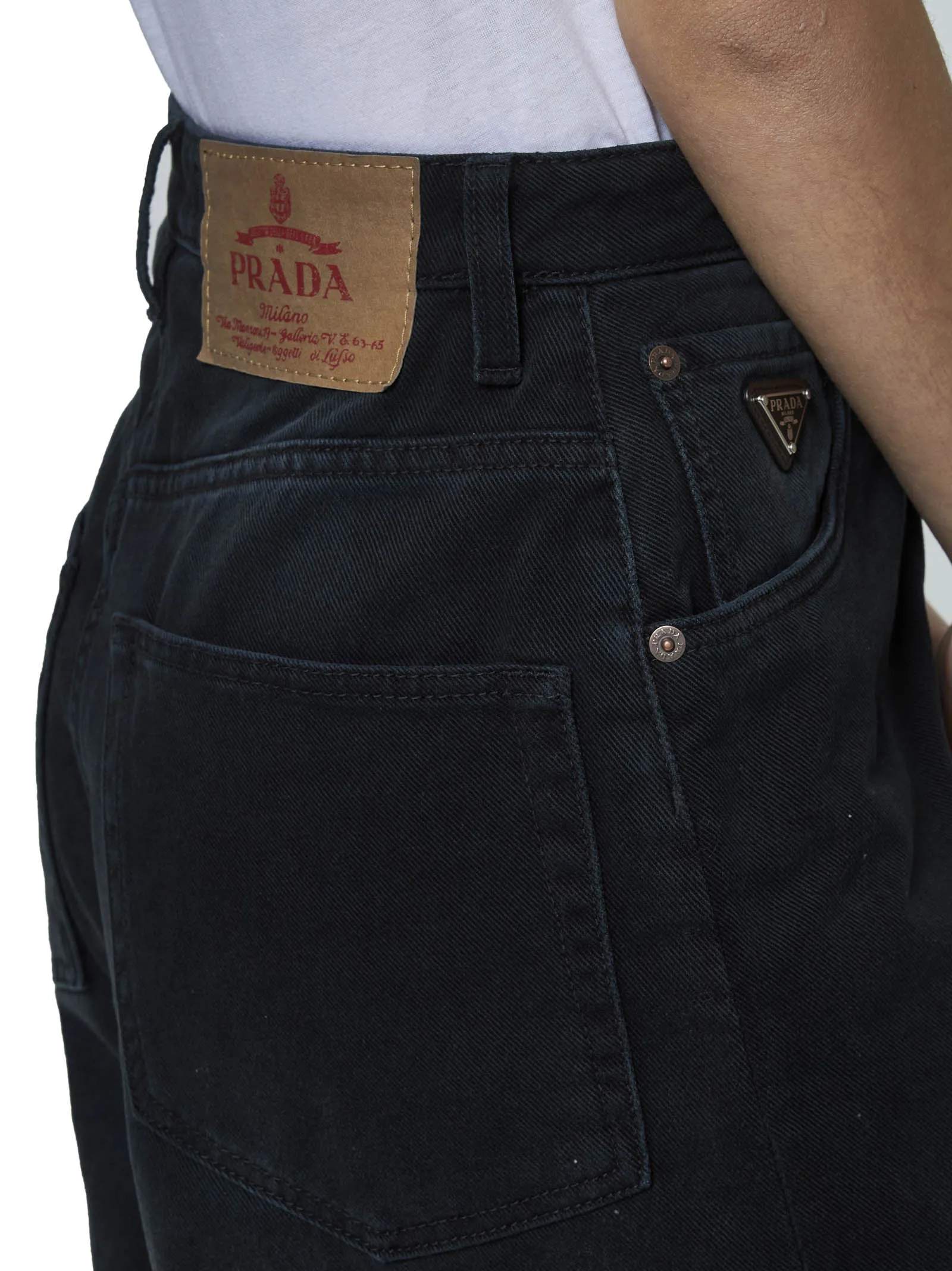 Prada Black Denim Wide Leg Jeans sold by Lord & Taylor product image thumbnail 5