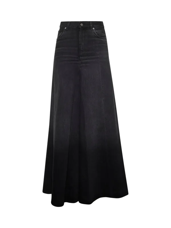 Black Denim Serenity Long Skirt sold by Lord & Taylor