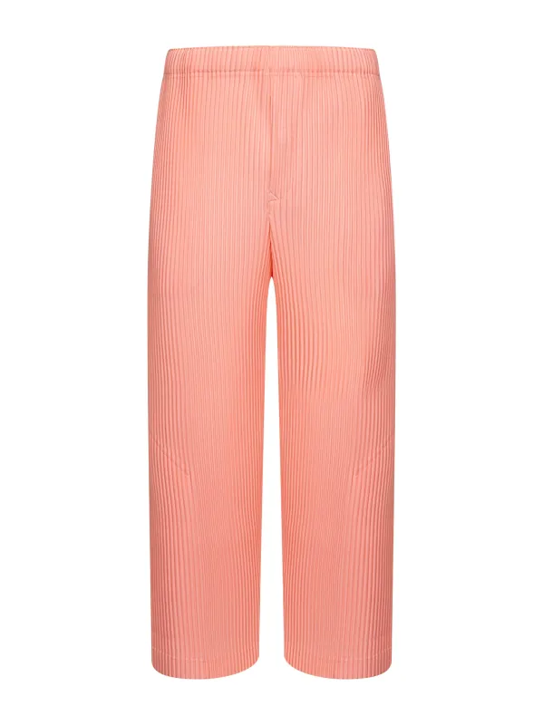 Pink Pleated Fabric Trousers made by Issey Miyake