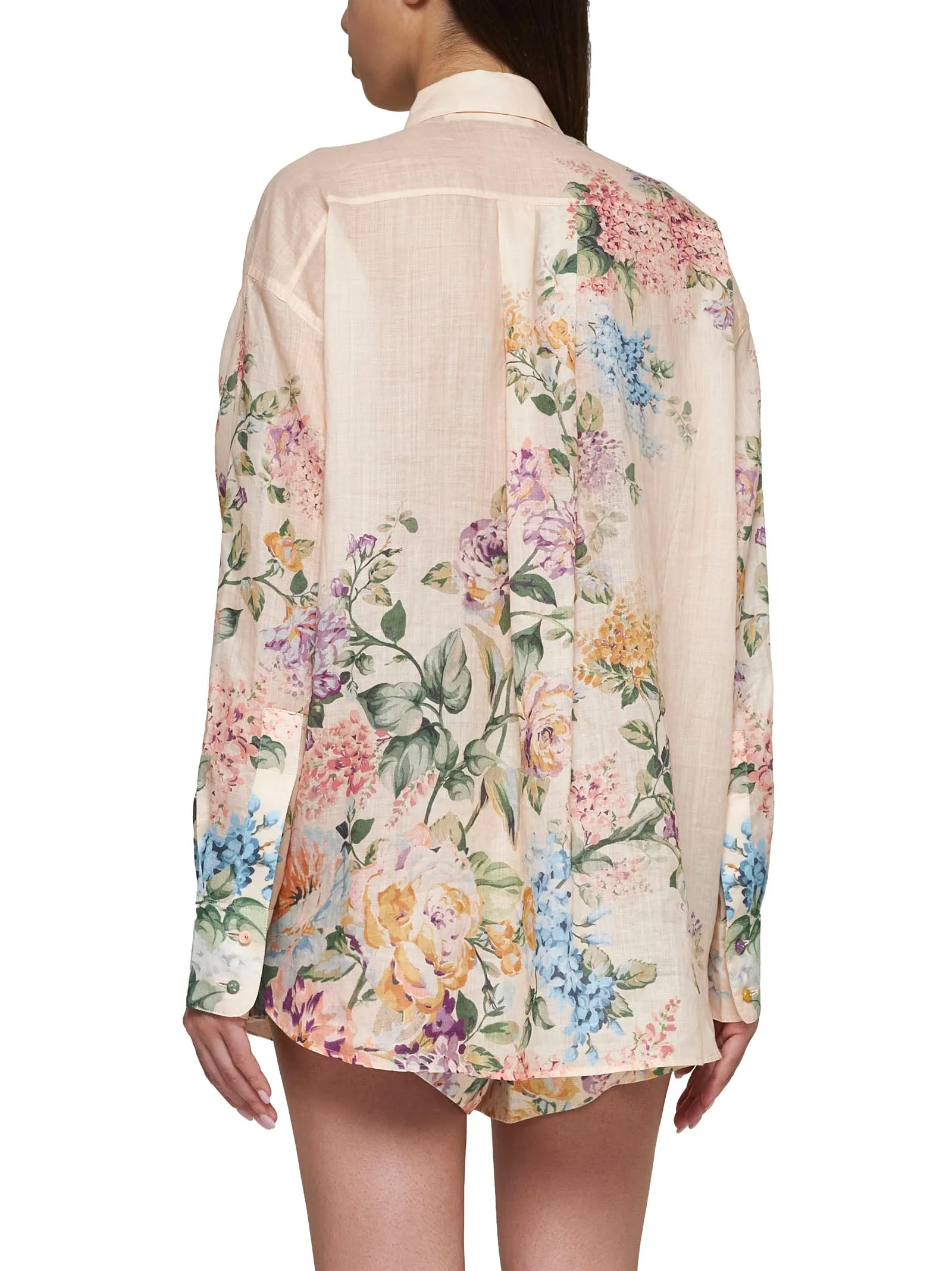 Halliday print ramie shirt sold by Lord & Taylor product image thumbnail 4