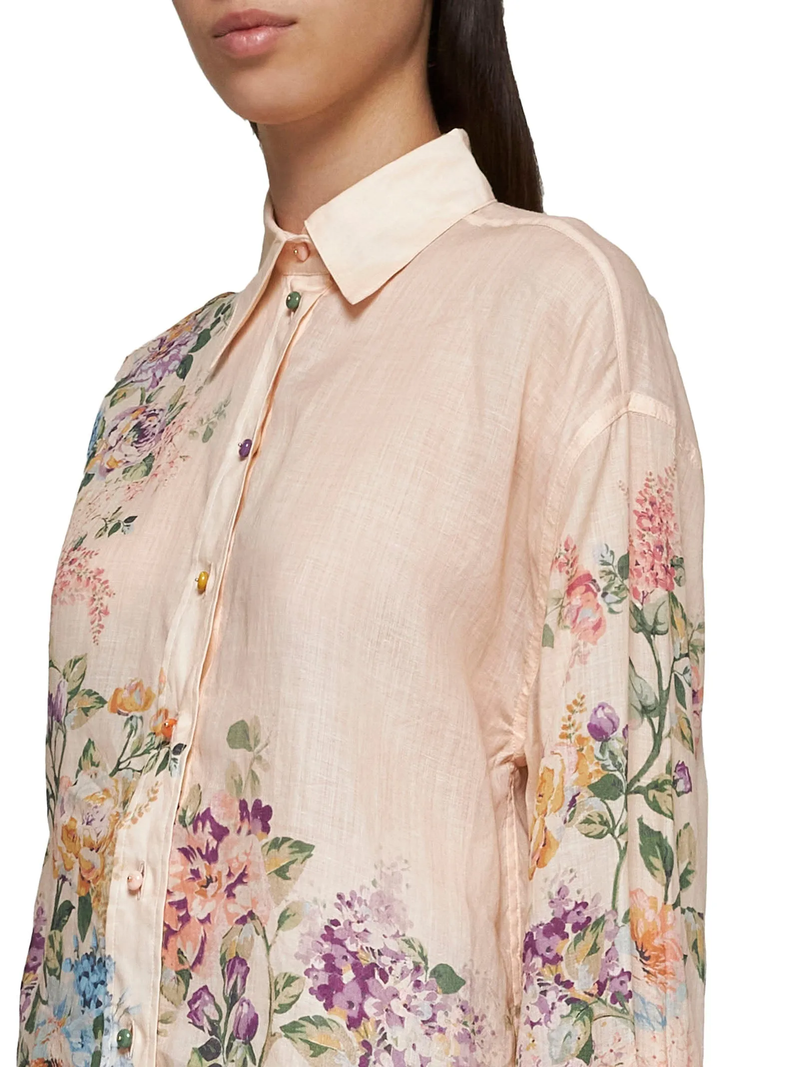 Halliday print ramie shirt sold by Lord & Taylor product image thumbnail 5