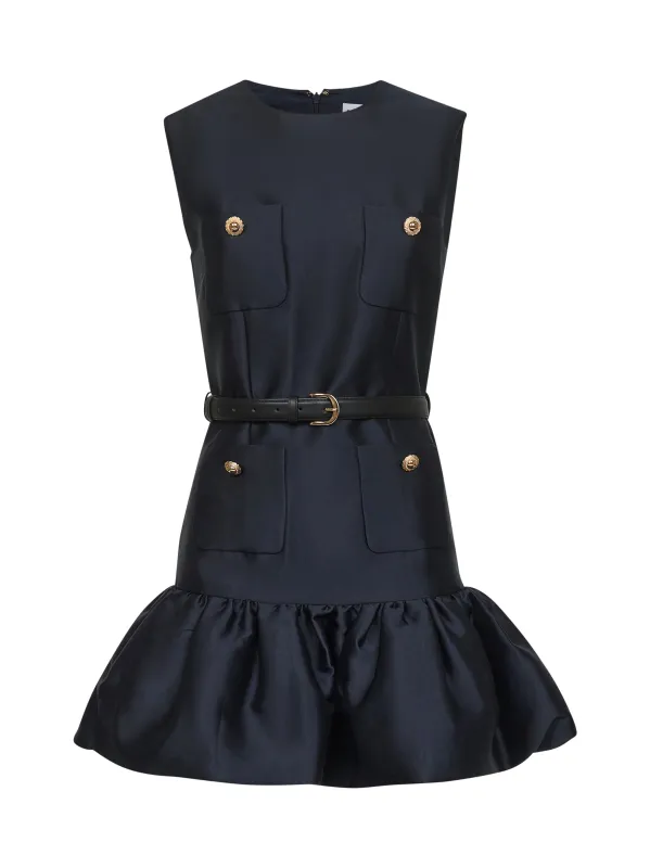 Blue Taffeta Mini Dress with Belt sold by Lord & Taylor