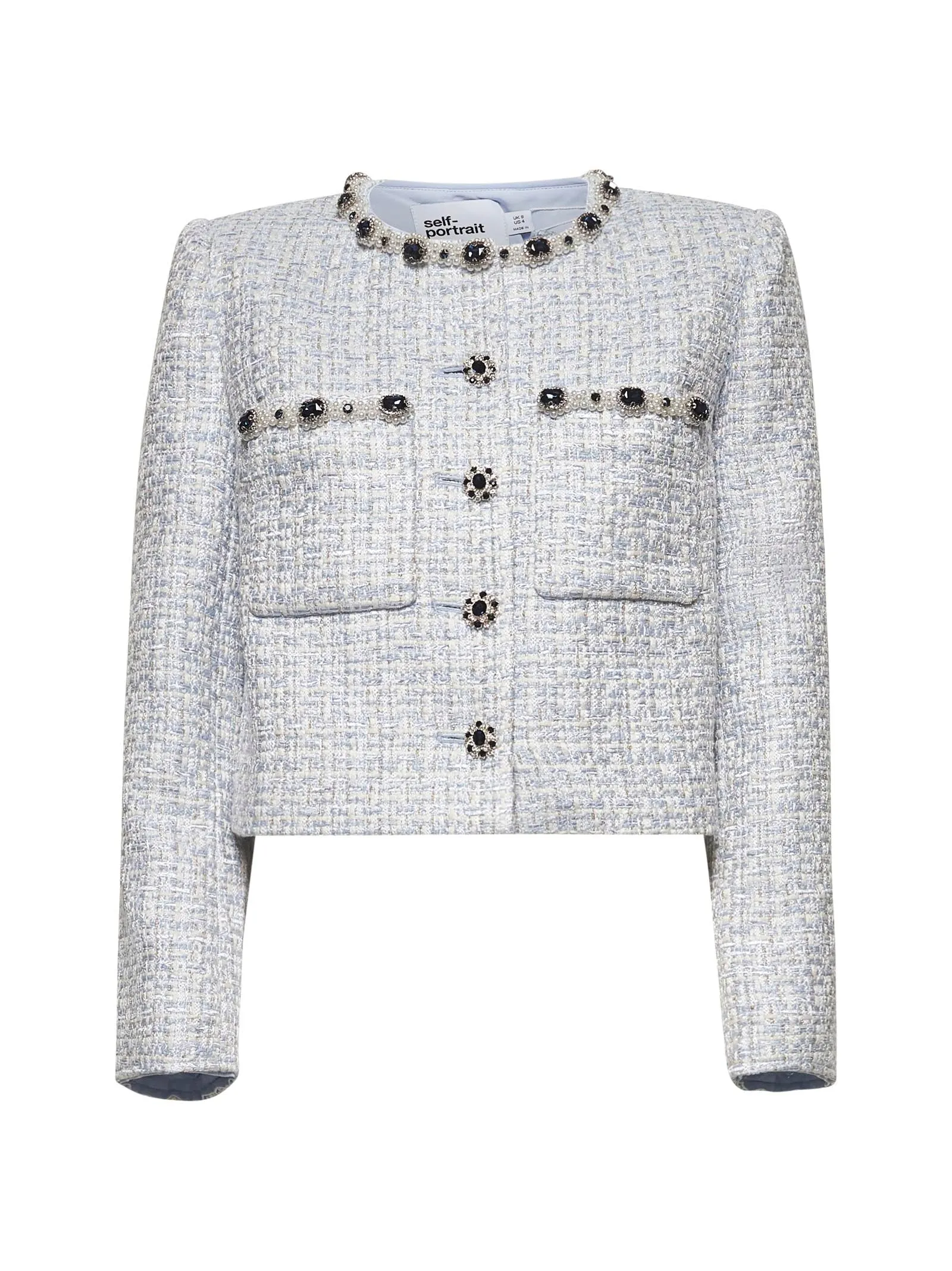 Light Blue Lurex Bouclé Jacket sold by Lord & Taylor